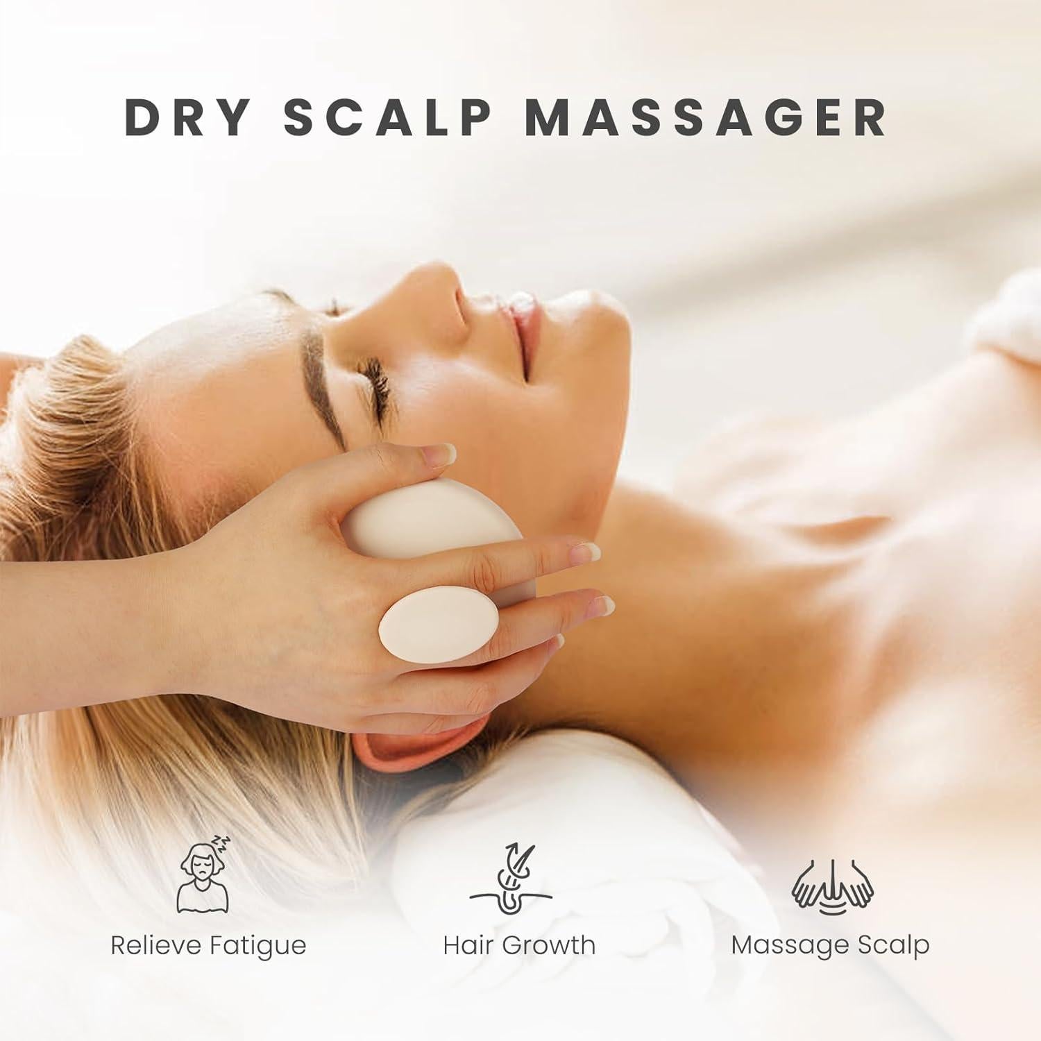 Masajeador de Cuero Cabelludo AIMIKE Silicona Avena 8.13cm