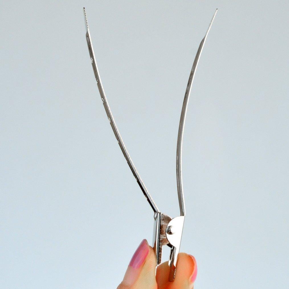 24 Clips de Pico de Pato Bantoye 8.9 cm Metal Antioxidante Plata