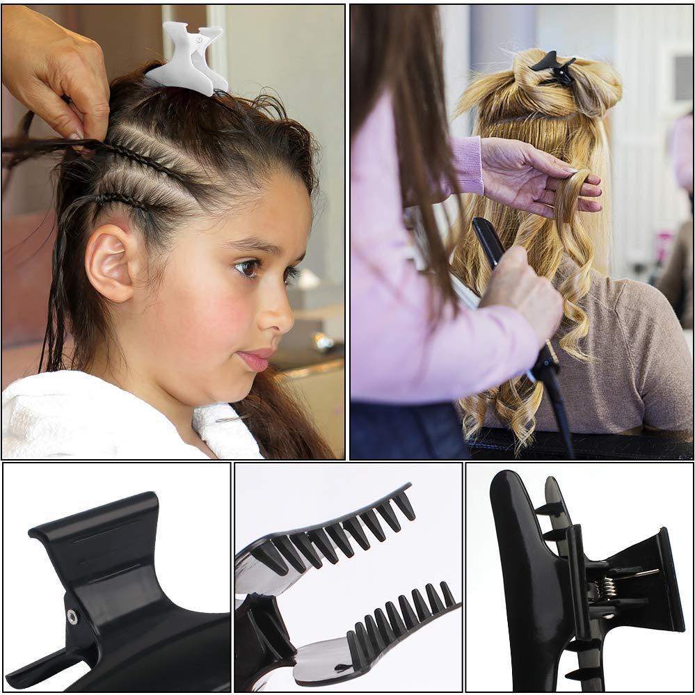 Pinzas Mariposa para Cabello BAHABY - 12 Paquetes Negras y Blancas