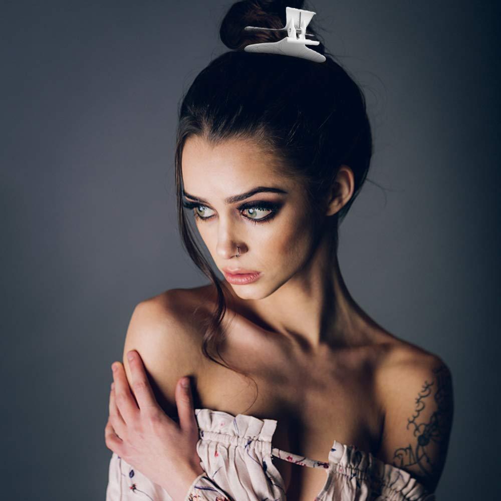 Pinzas Mariposa para Cabello BAHABY - 12 Paquetes Negras y Blancas