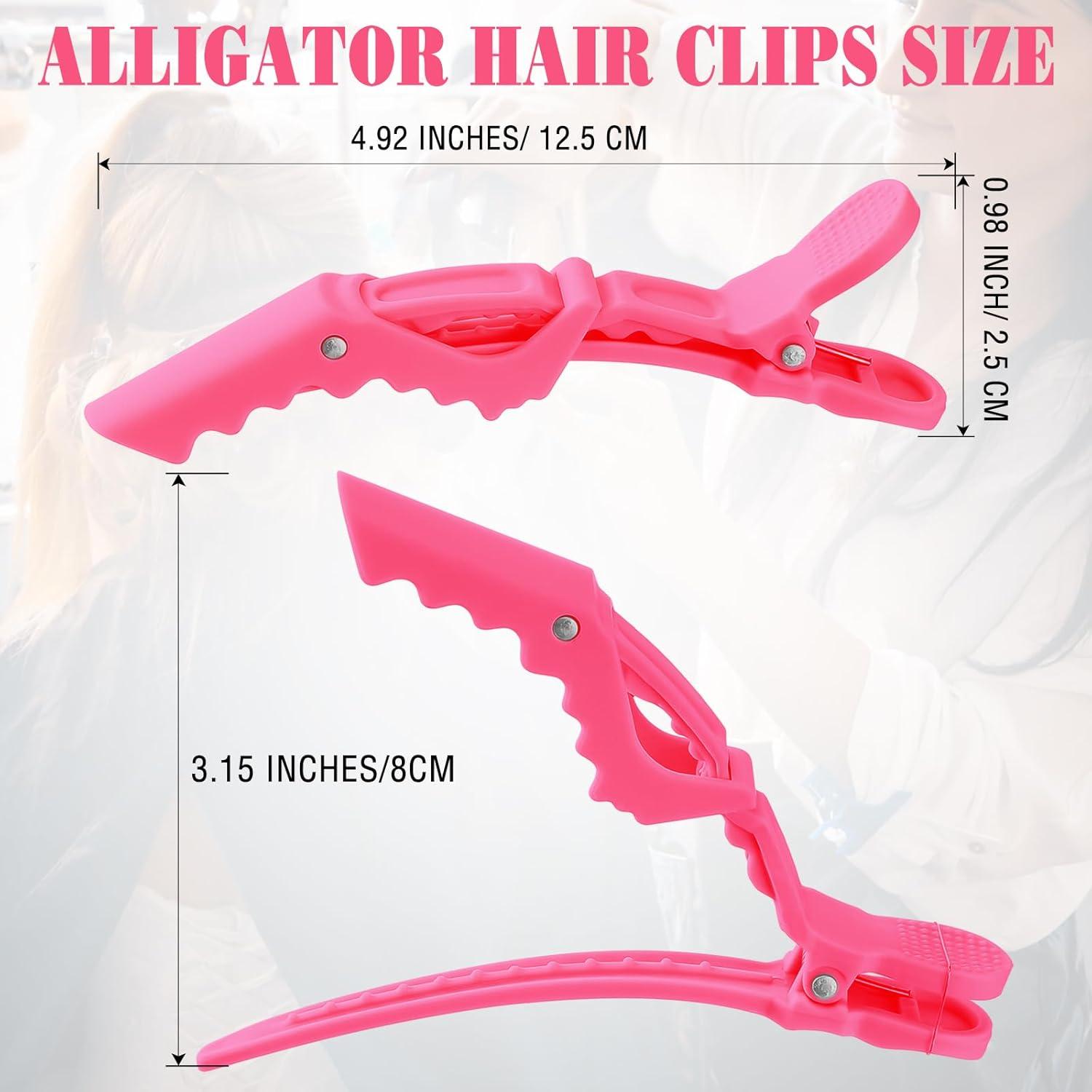 Havawish 12 Clips de Cocodrilo Rosa para Estilizar Cabello