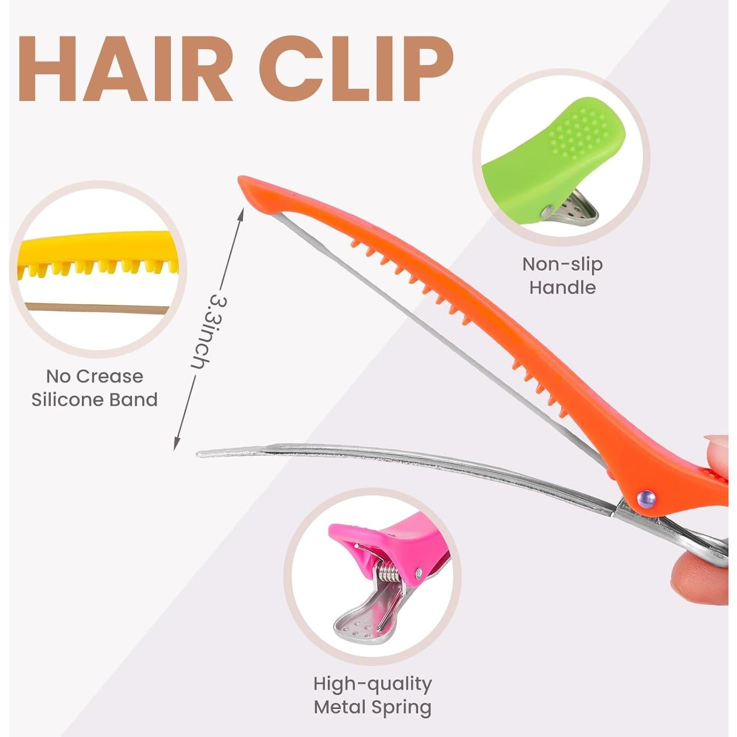 12 Clips para el Cabello Antideslizantes MEDOCA - Sin Marcas