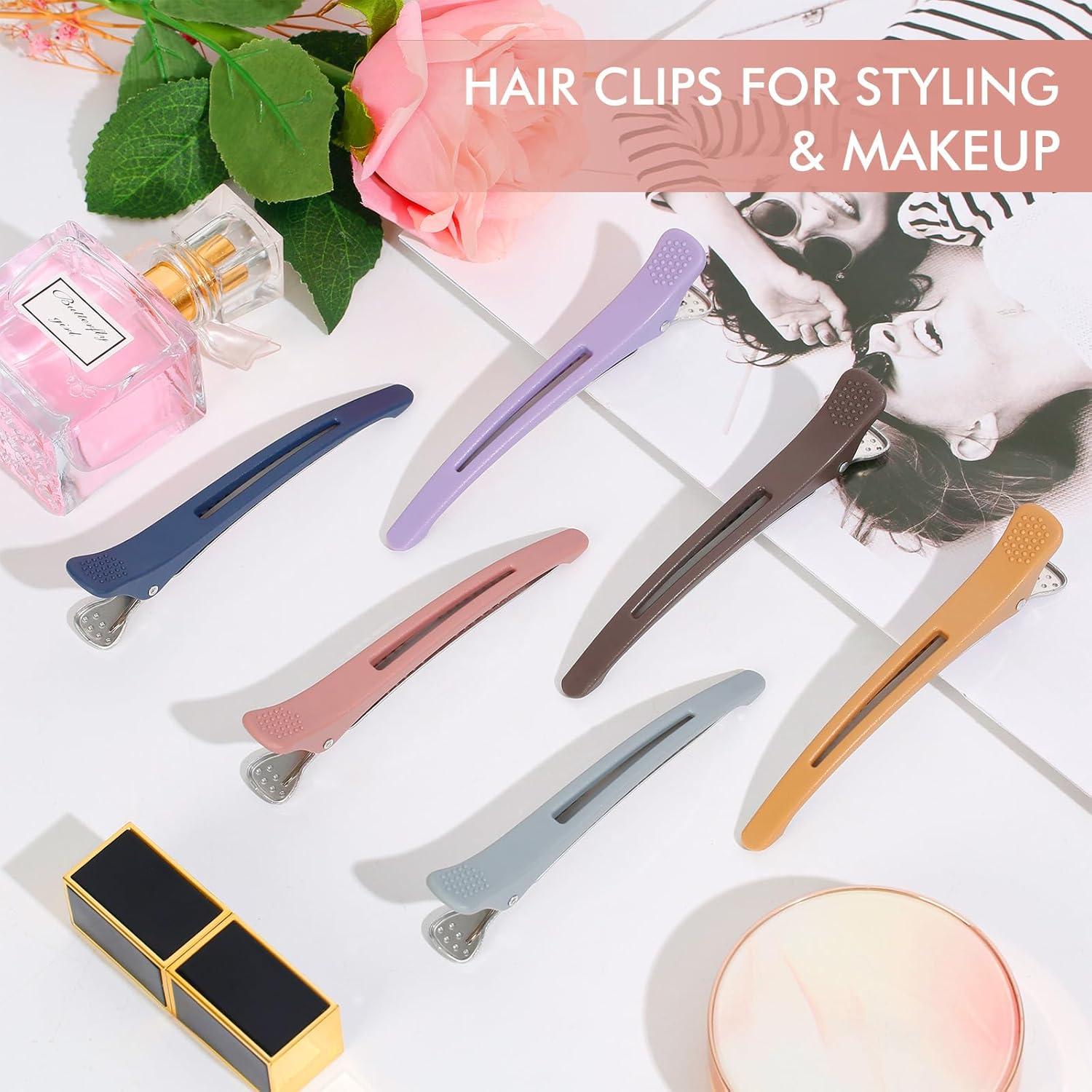 12 Clips para Cabello Profesional MEDOCA 11.4 cm Silicona