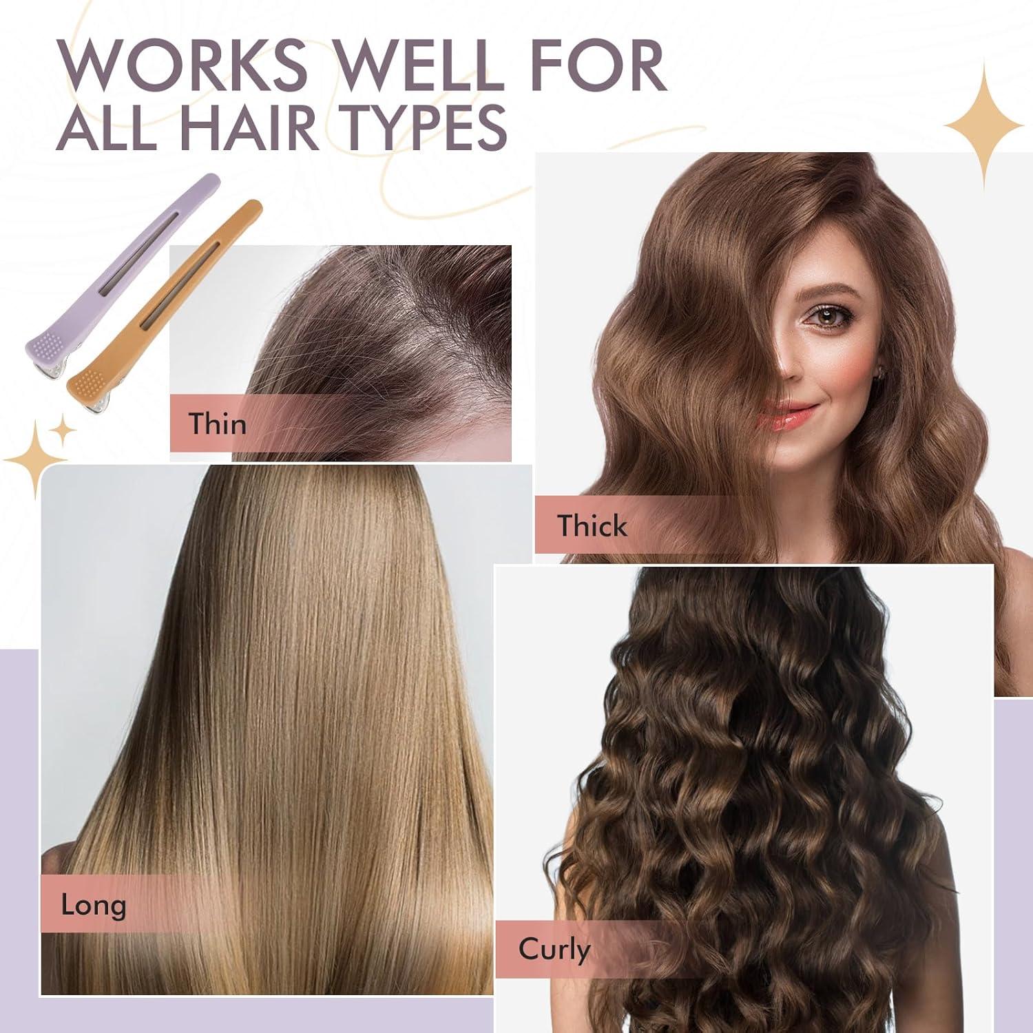 12 Clips para Cabello Profesional MEDOCA 11.4 cm Silicona