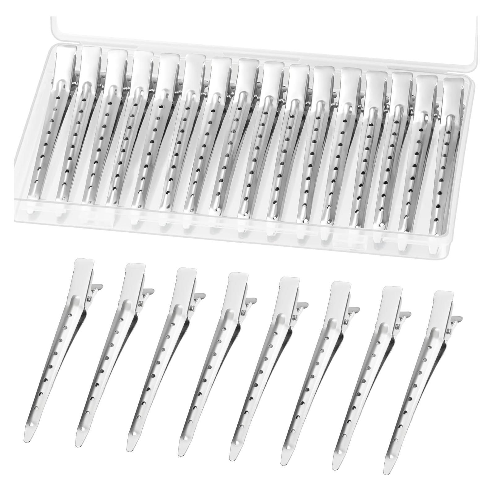 Clips para el Cabello Gingbiss 24 Pcs Metal 8.9 cm Plata