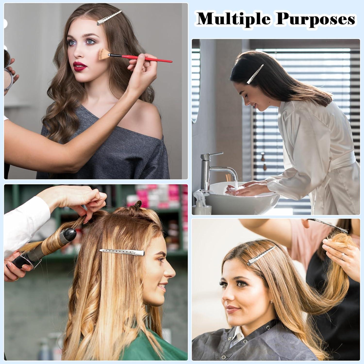 Clips para el Cabello Gingbiss 24 Pcs Metal 8.9 cm Plata