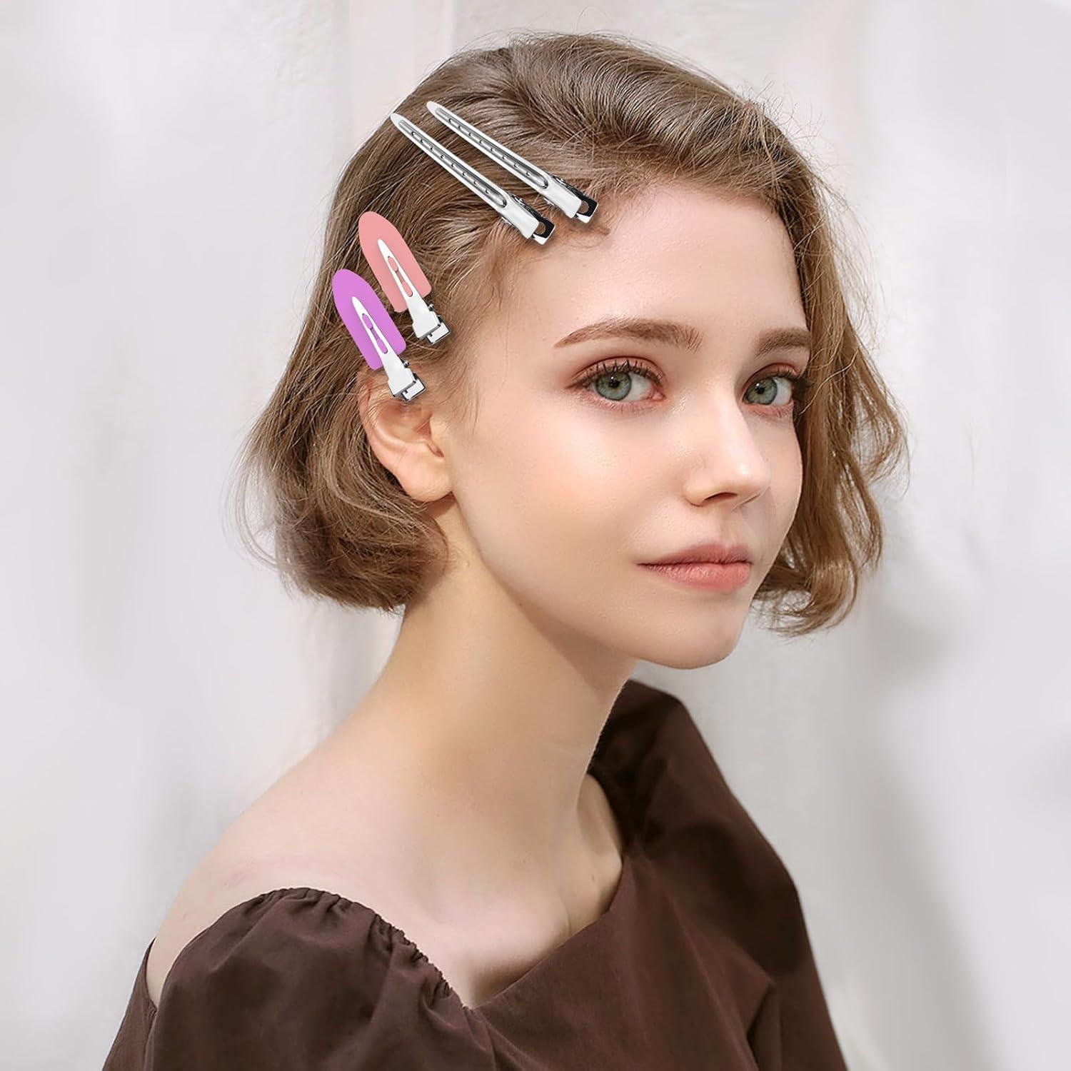 30 Clips de Pelo de Metal Viywicz - Estilo Salón, 5 Colores