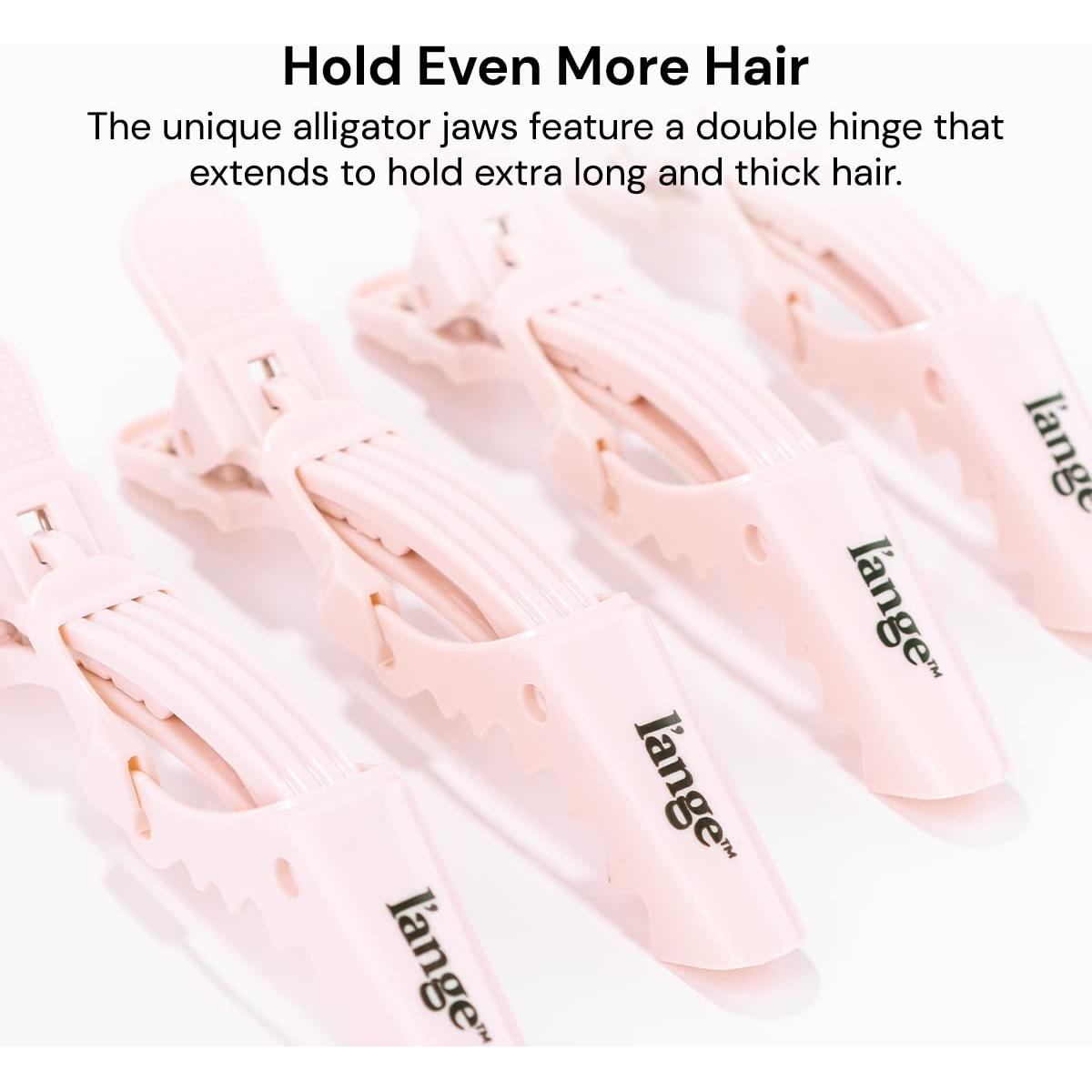 Pinzas para el cabello L'ange Alligator | Doble bisagra | 4 unidades