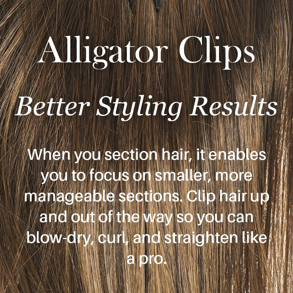 Pinzas para el cabello L'ange Alligator | Doble bisagra | 4 unidades