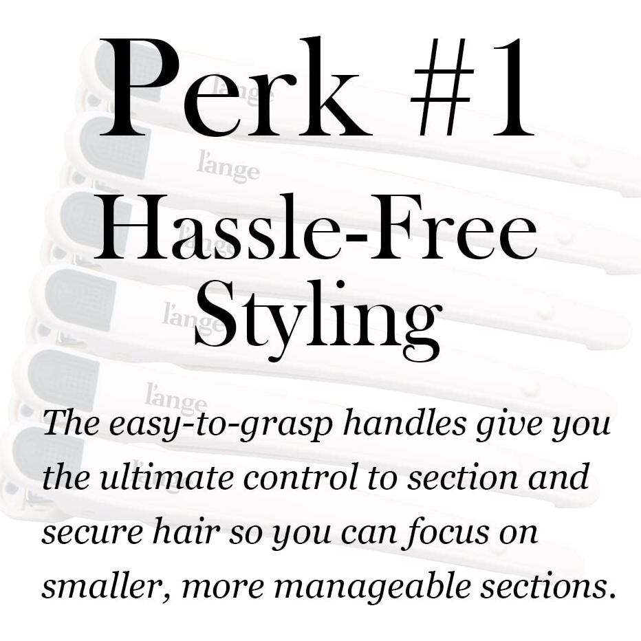 Clips para Seccionar Cabello L'ange Hair - 6 Pack Rosa