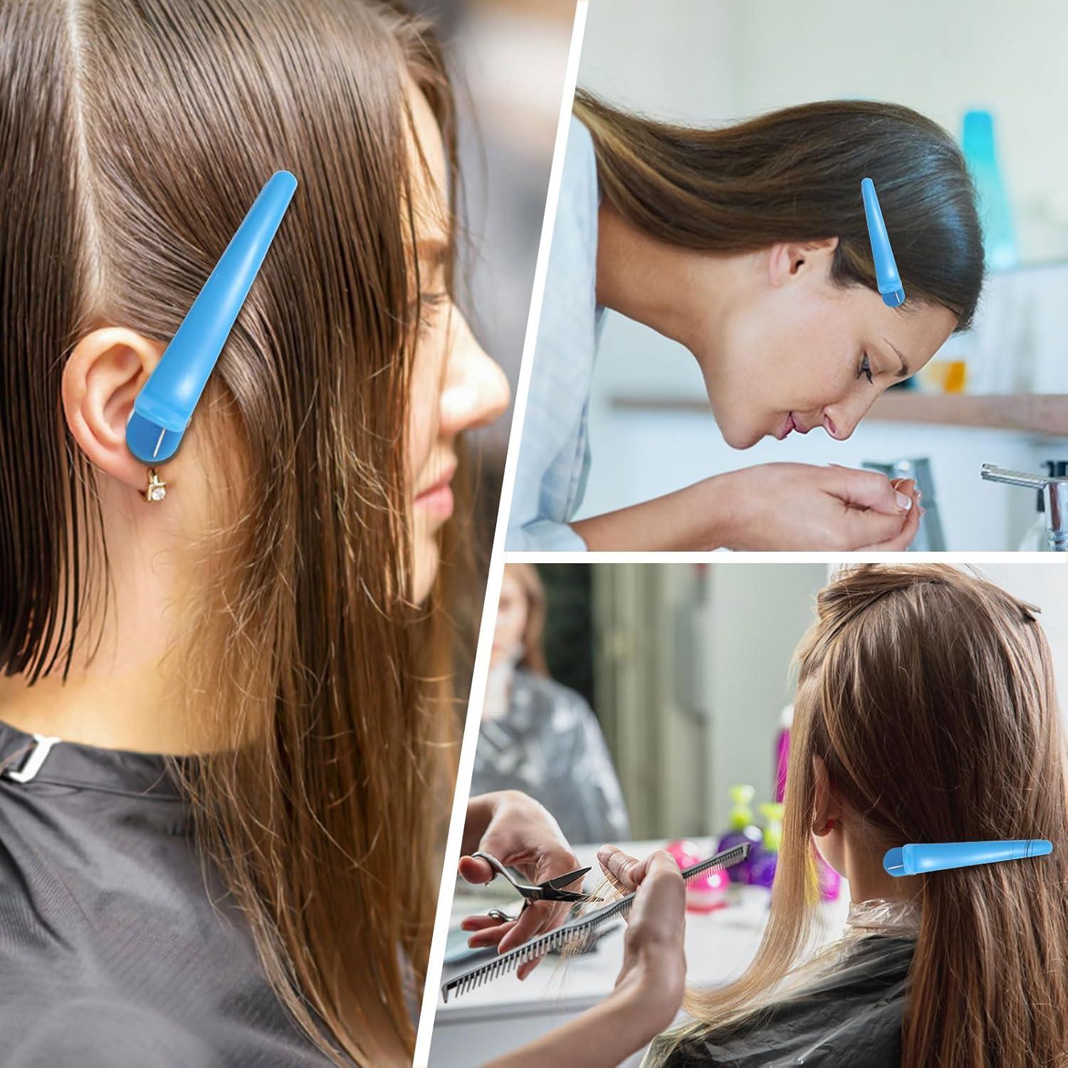 Professional Hair Clips 14 Pack for Styling Sectioning, Non Slip No-Trace Clips, Salon Barbershop and Home Hair Cutting Clips for Hairdresser Blue