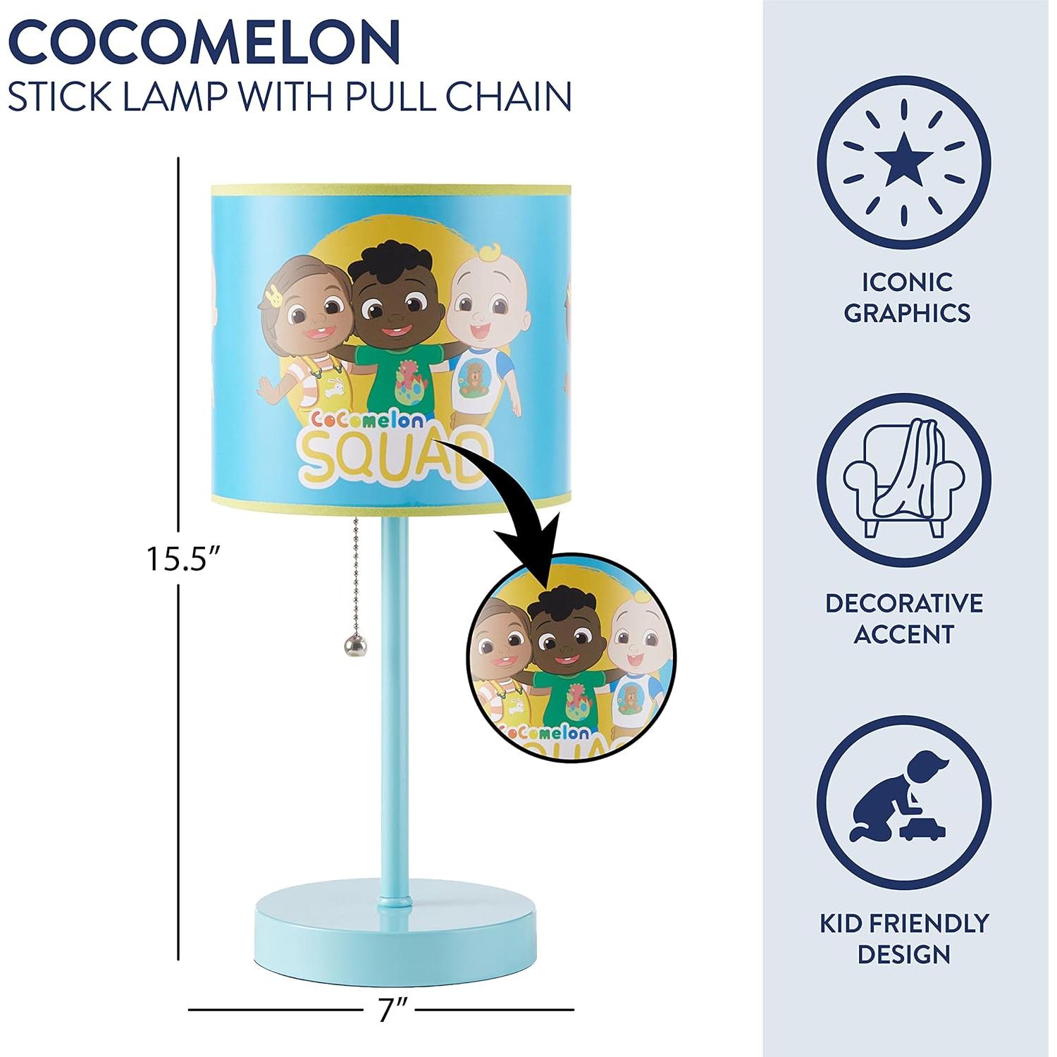 Lámpara de Mesa Cocomelon Idea Nuova 38 cm con Cadena