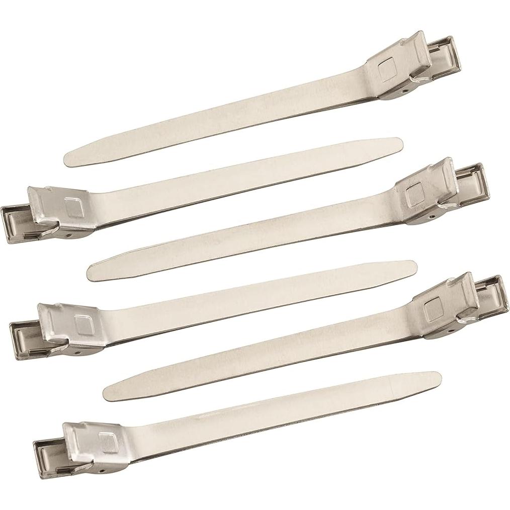 Clips de Sección de Aluminio Goody - 6 Unidades Plata