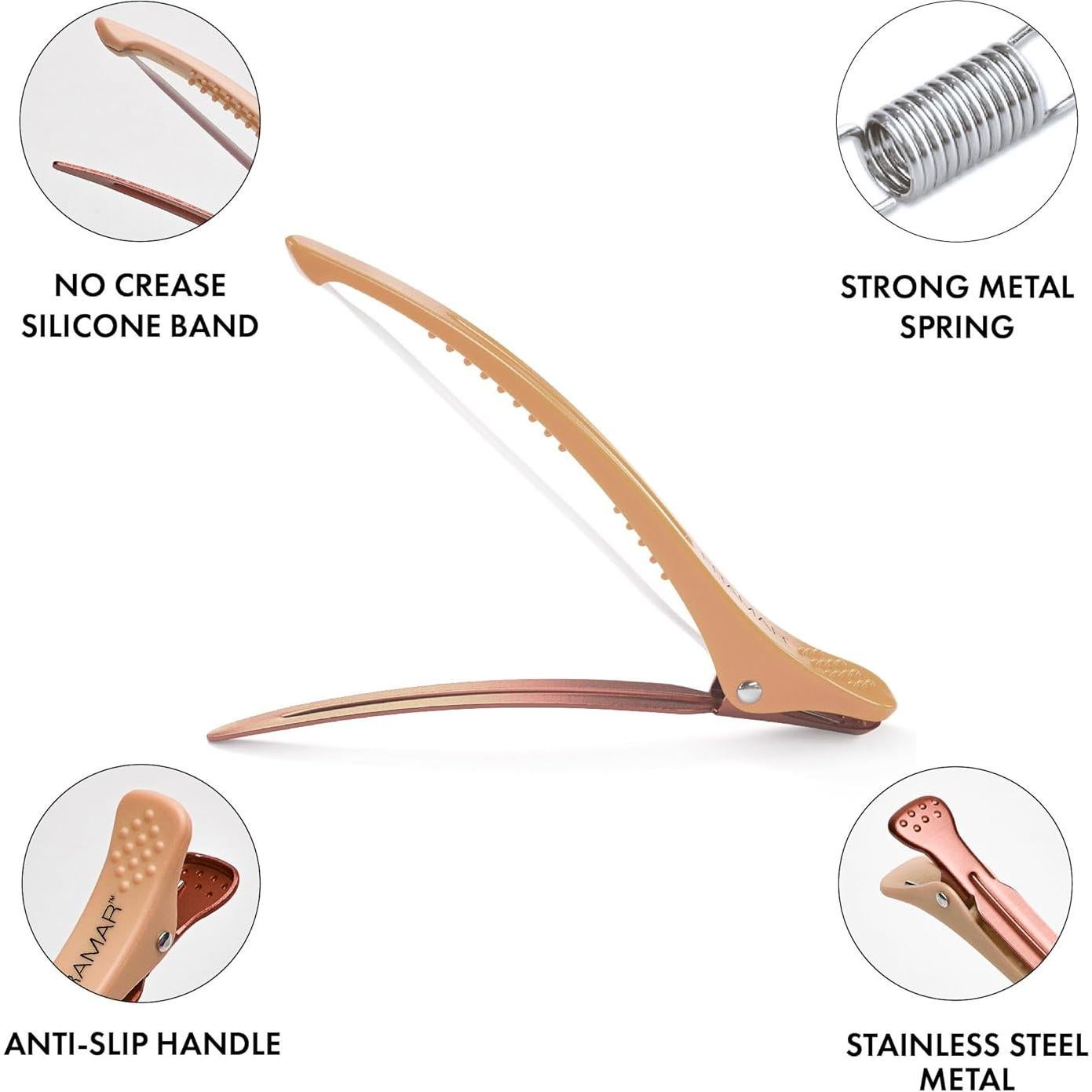 Clips para Cabello Framar Sin Marcas 10 Piezas Neutros