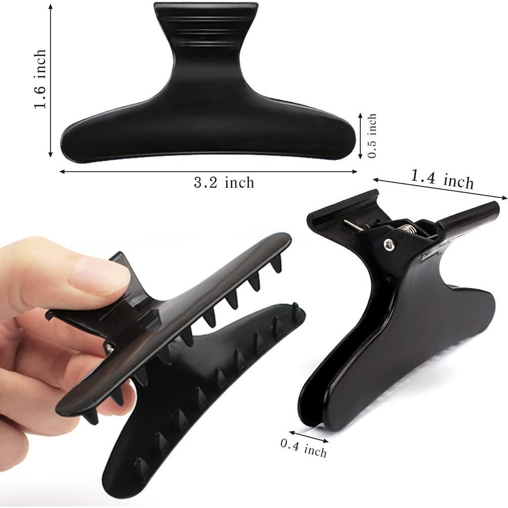 Pinzas para el Cabello ANBALA - Grandes Mariposa Negro