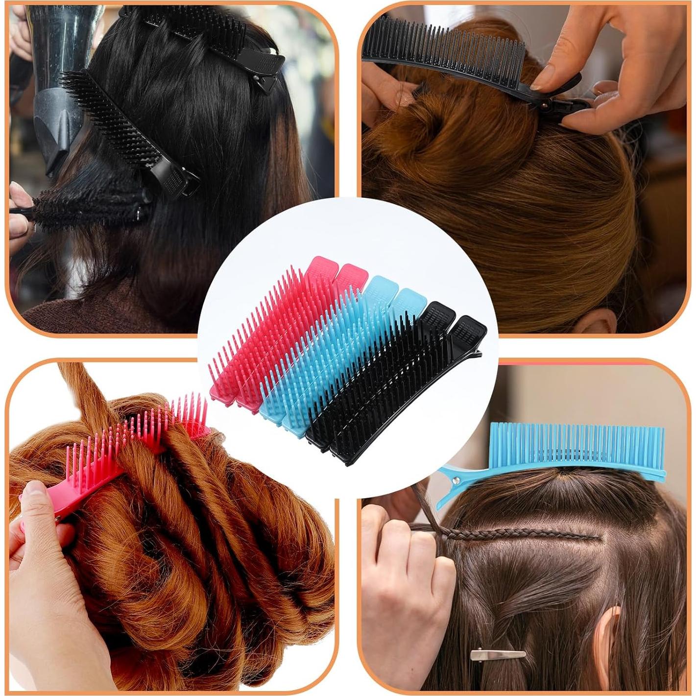 Paquete de 6 Clips de Sección de Cabello Antideslizantes Yuanchu