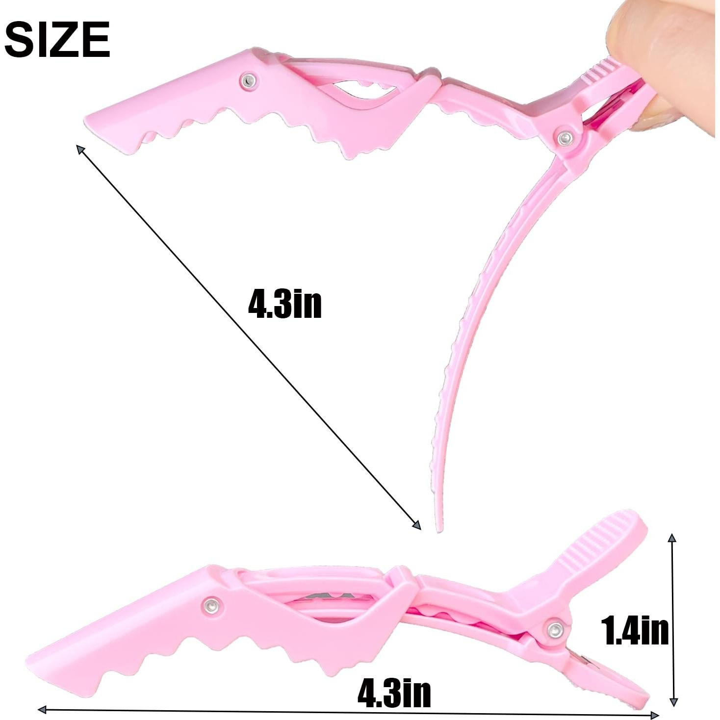 30 Clips de Pelo Cocodrilo Rabetly Rosa para Estilismo