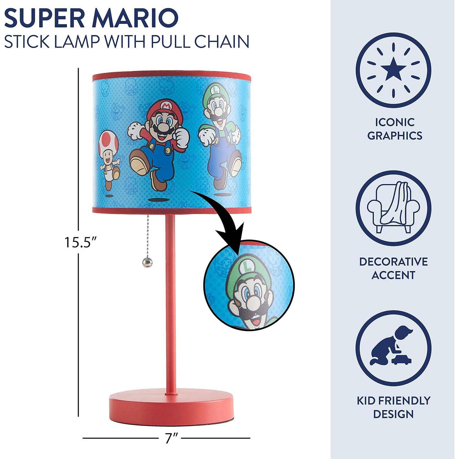 Lámpara de mesa Idea Nuova Super Mario 39.37 cm con cadena