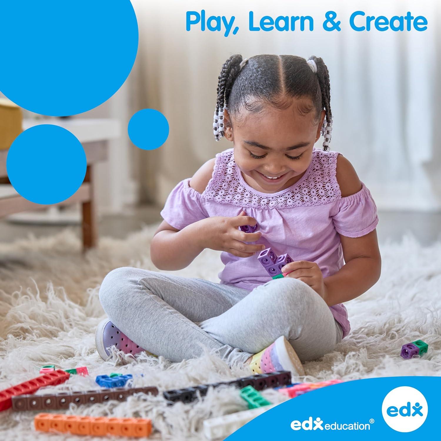 Cubos Enlazables EDX Education - Set de 100 para Conteo y Clasificación