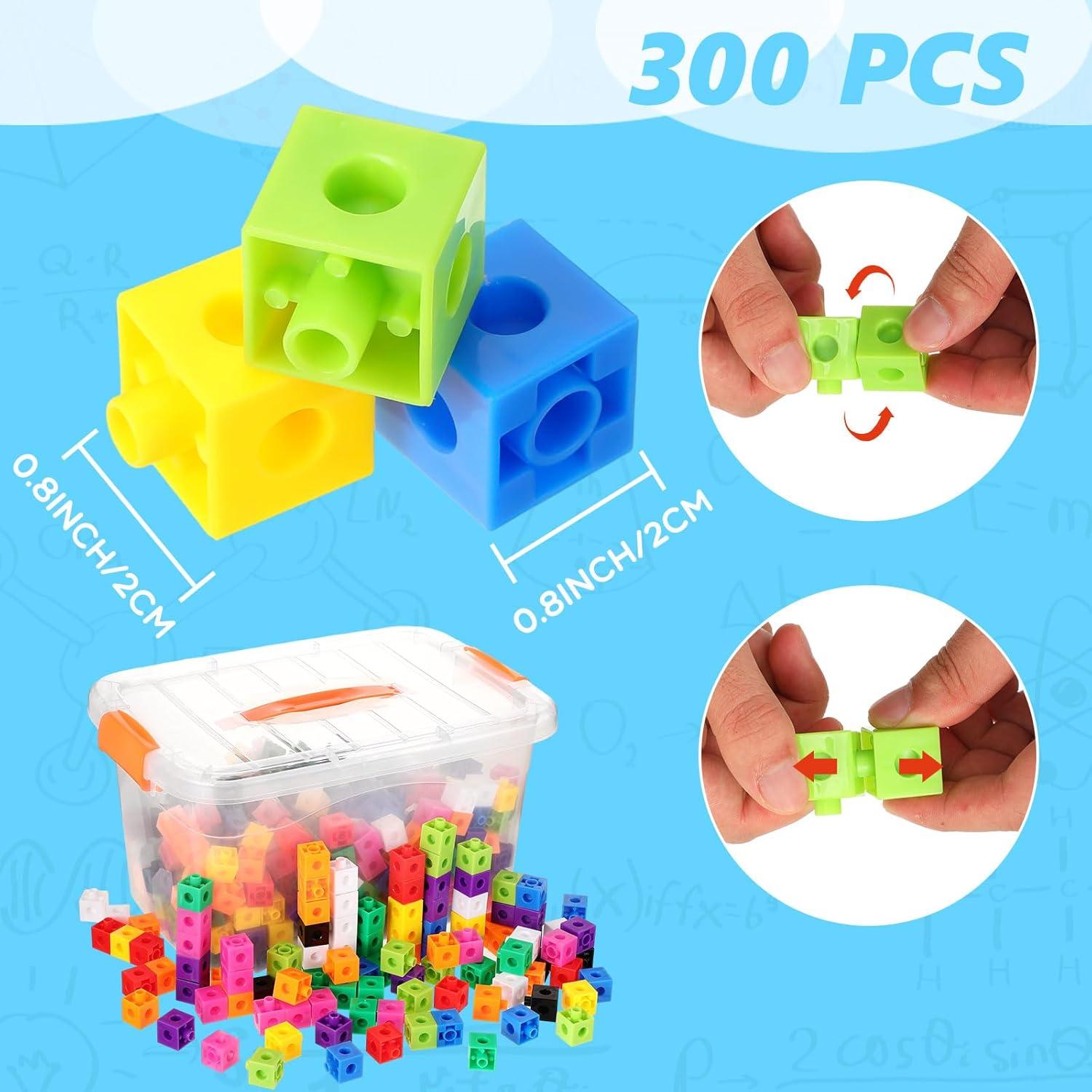 Cubos de Enlace Jenaai 300 Pcs con Contenedor - Aprendizaje Matemático