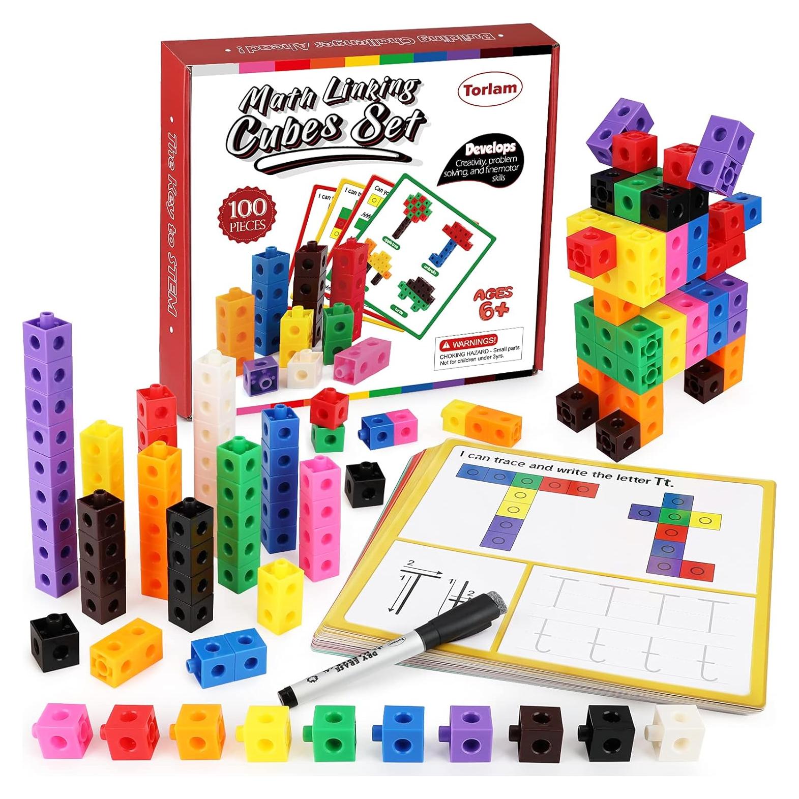 Conjunto de Cubos Matemáticos Torlam para Aprendizaje Infantil