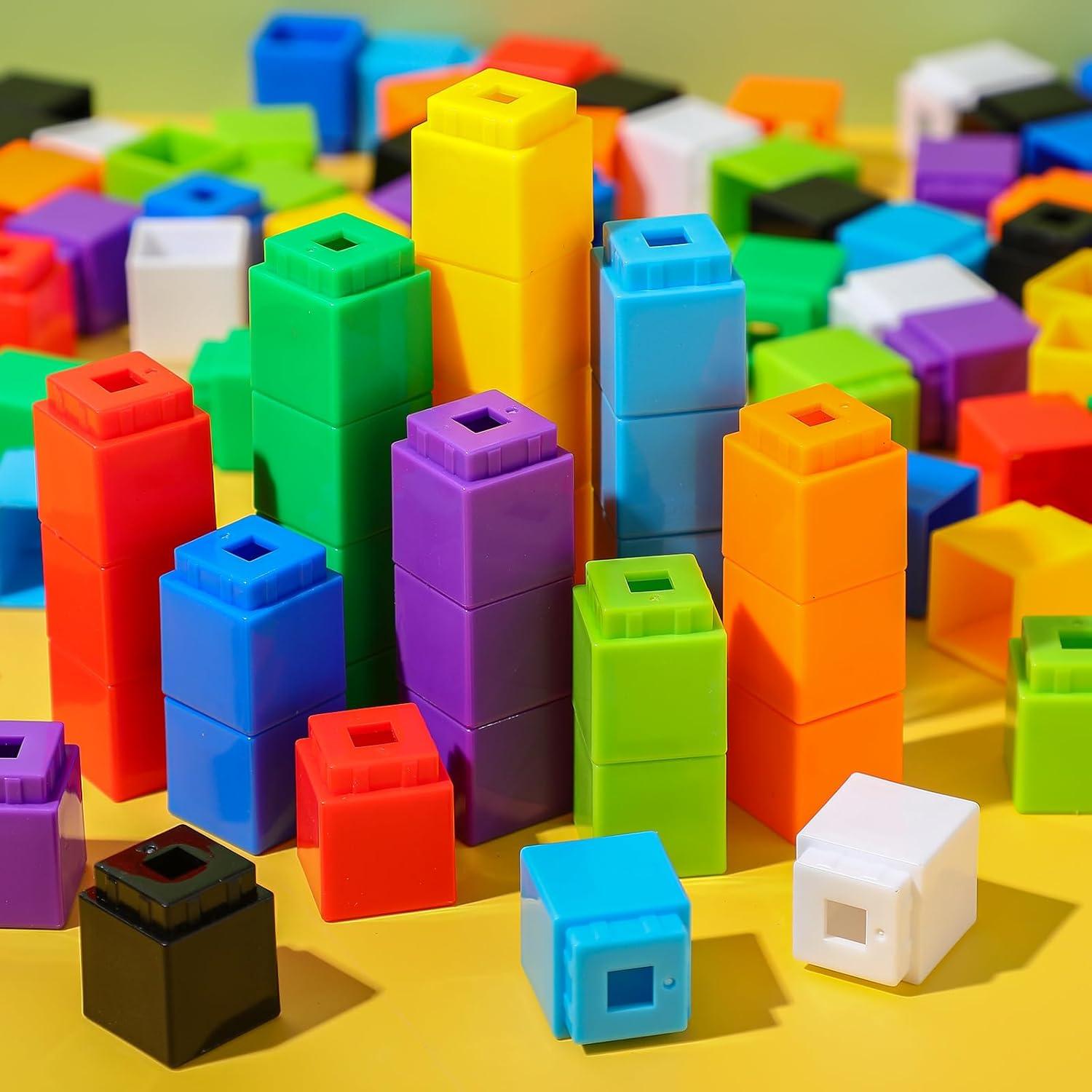 Cubos Enlazables Jenaai 100 Pcs STEM Matemáticas 2 cm