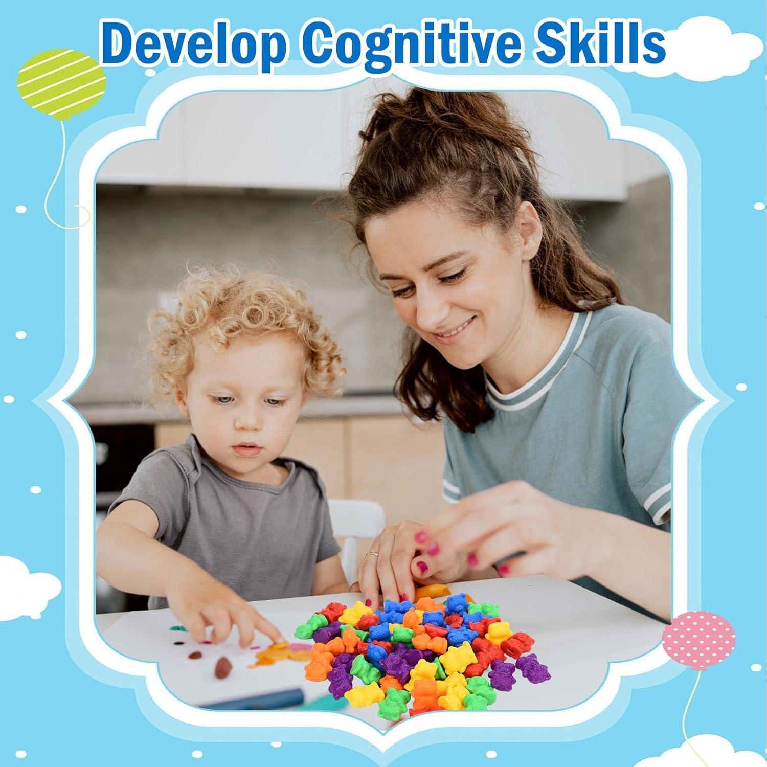 Osos de Conteo de Colores Timoo - 60 Piezas Brillantes