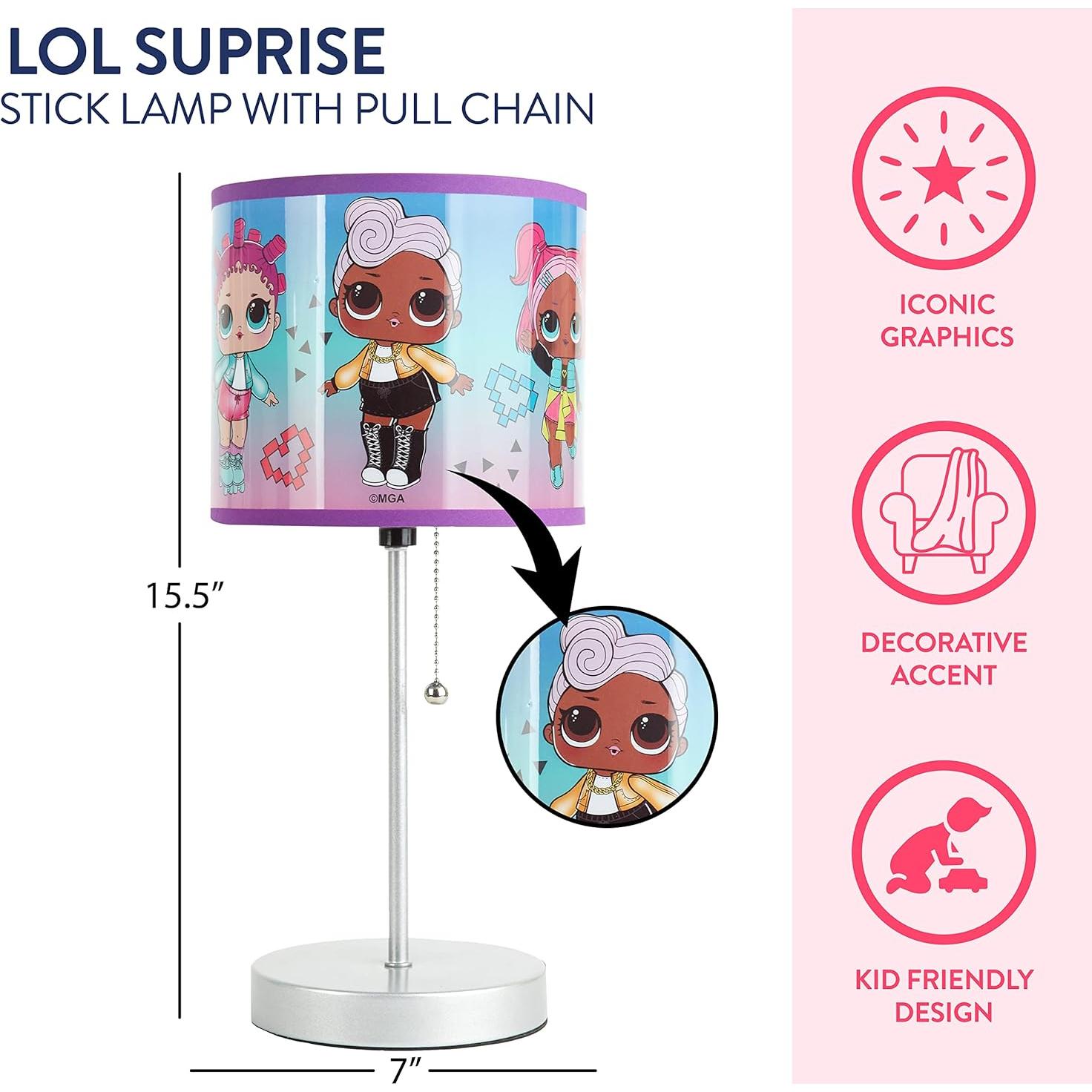 Lámpara de Mesa Idea Nuova LOL Surprise 38 cm con Cadena