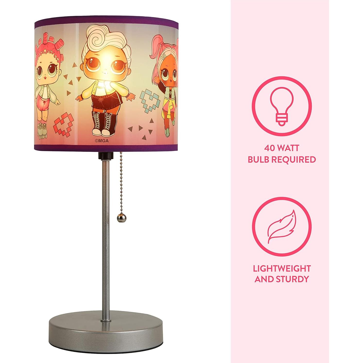 Lámpara de Mesa Idea Nuova LOL Surprise 38 cm con Cadena