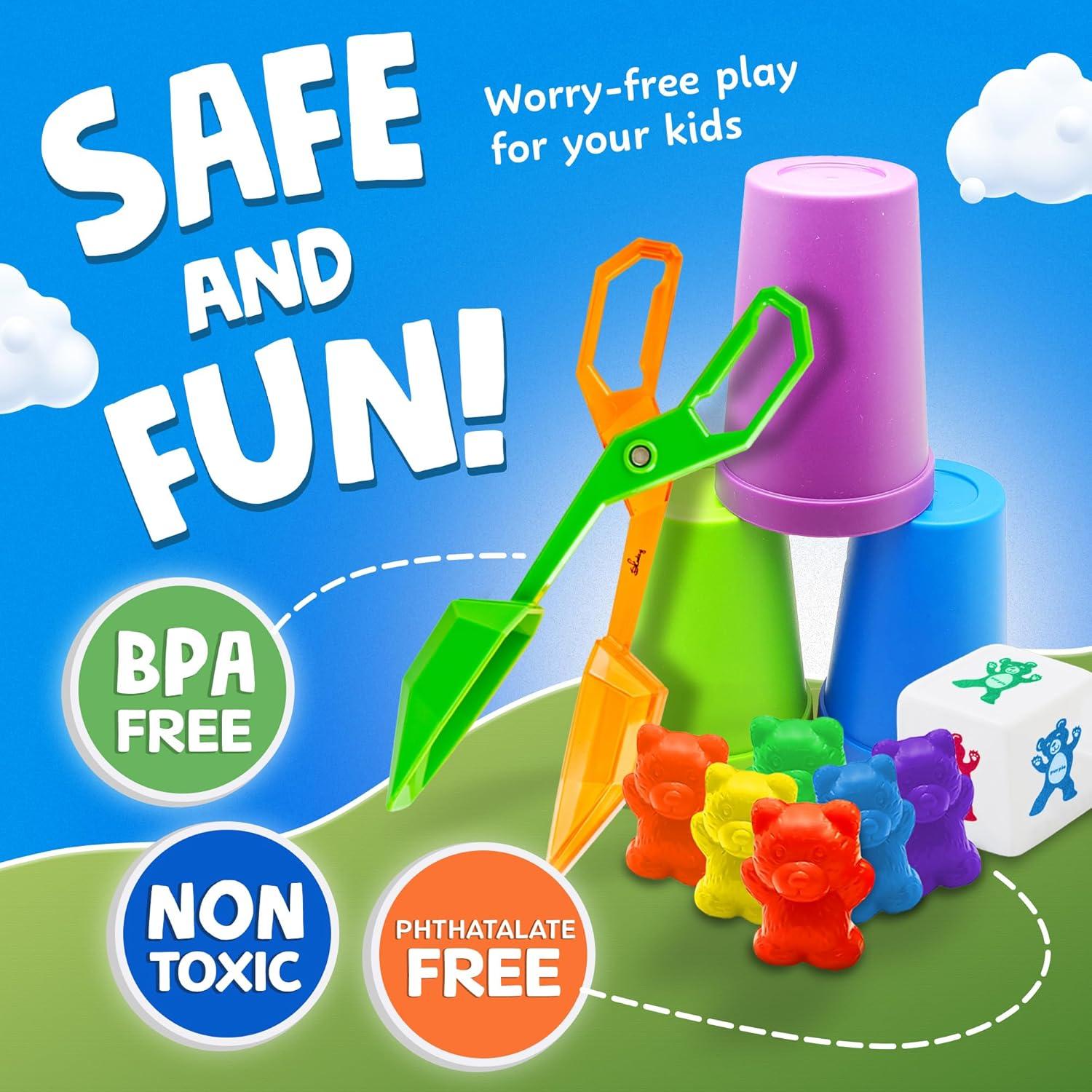 Conjunto de Osos Contadores Skoolzy - 70 Piezas Juguetes Educativos