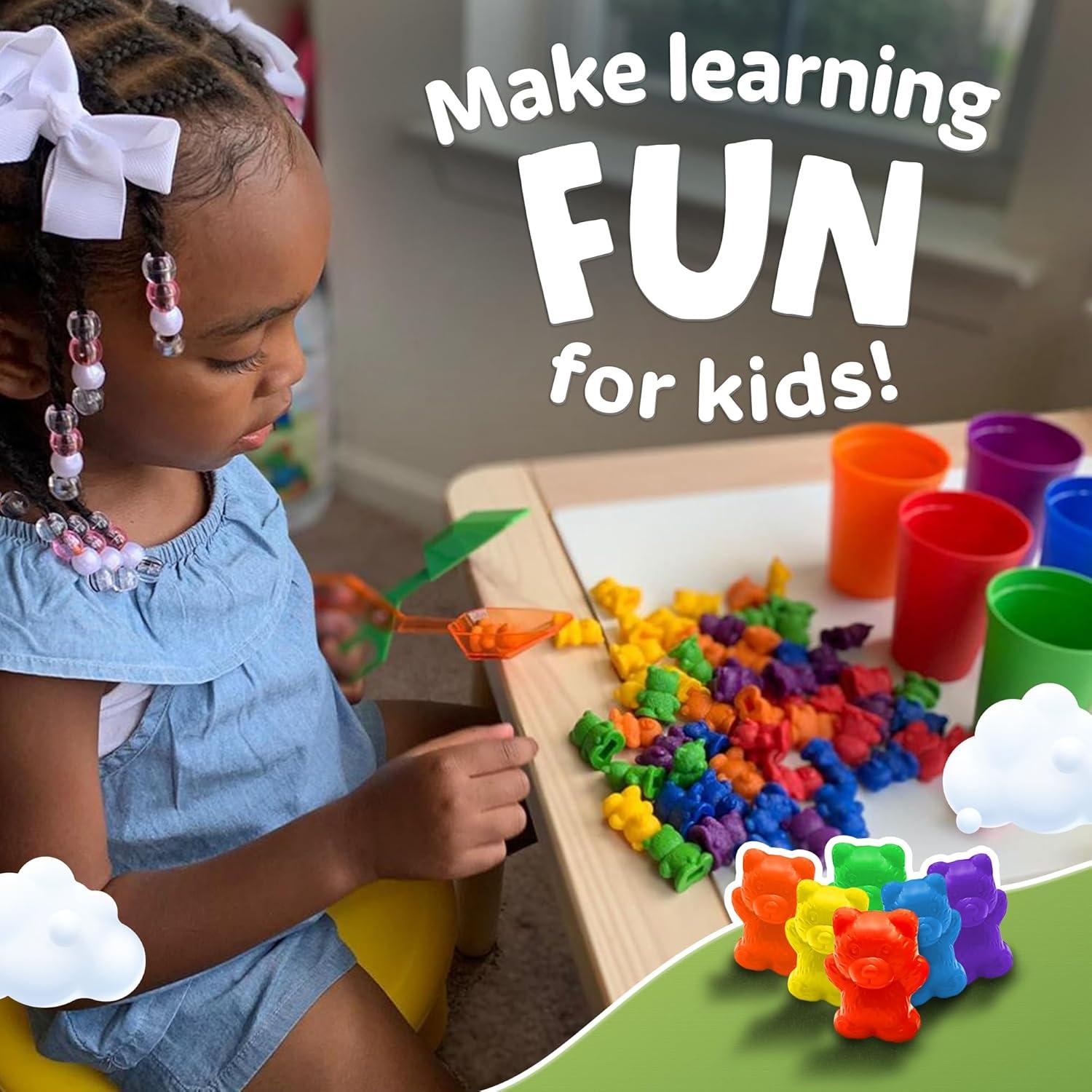 Conjunto de Osos Contadores Skoolzy - 70 Piezas Juguetes Educativos