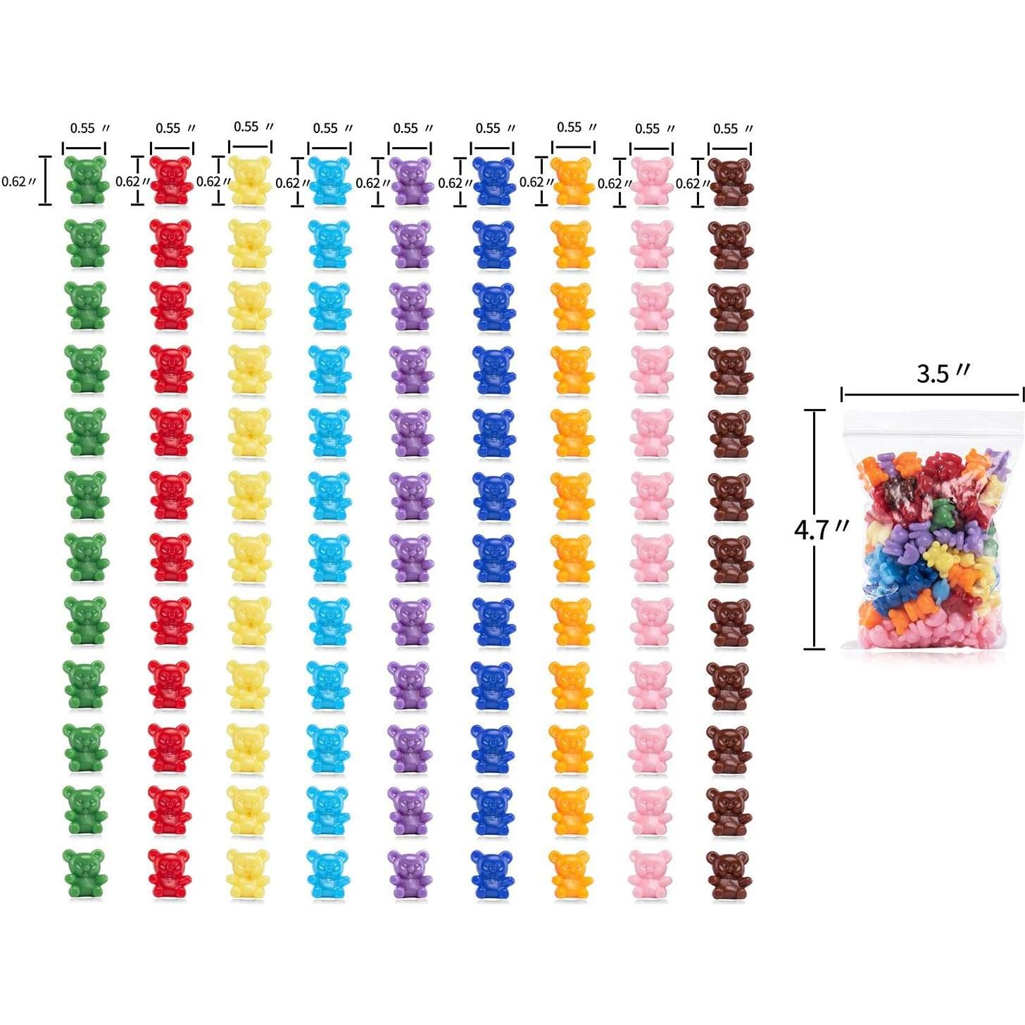 200 Mini Osos de Plástico Sansheng para Contar y Clasificar