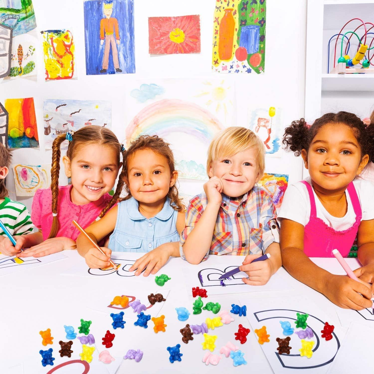 200 Mini Osos de Plástico Sansheng para Contar y Clasificar