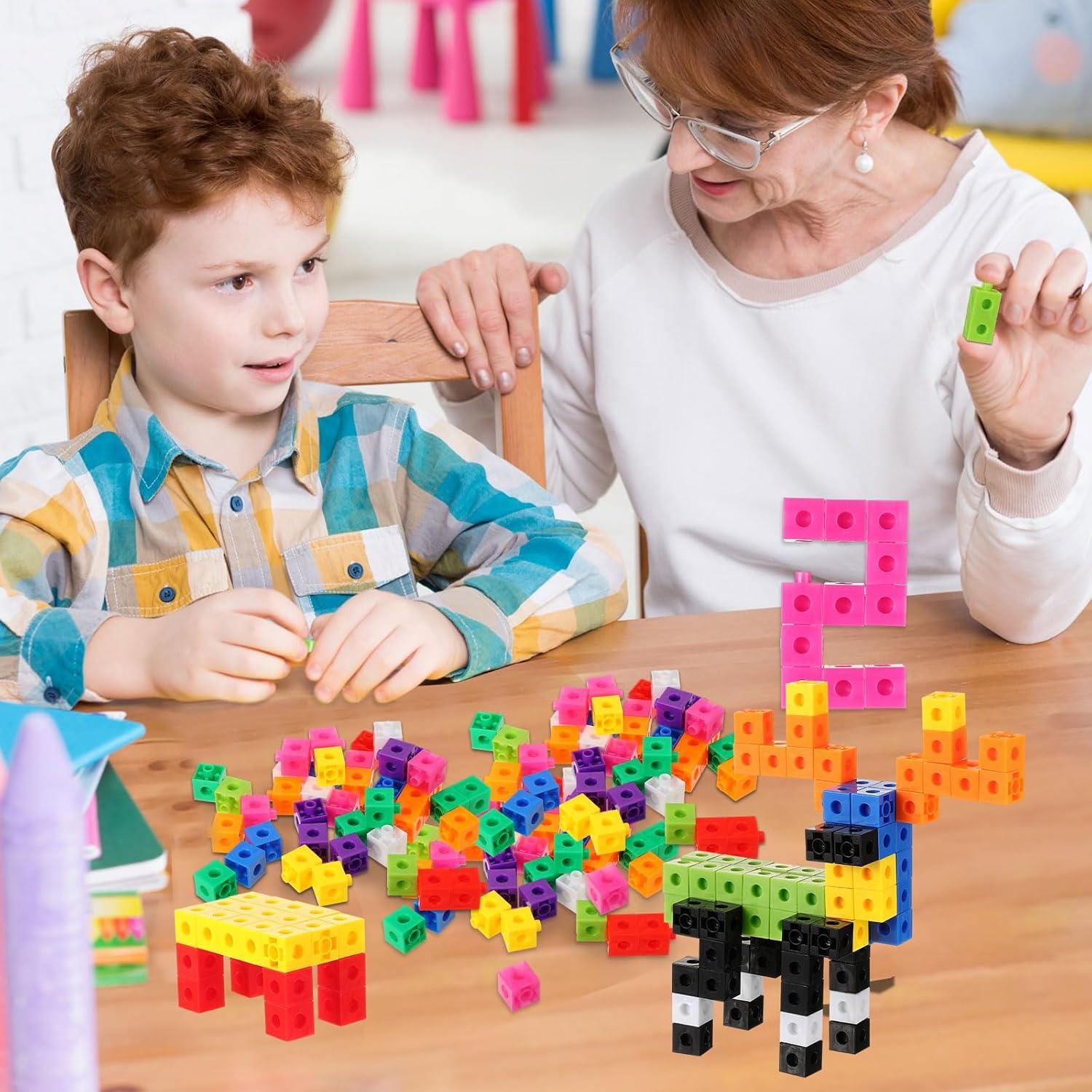 Cubos Enlazadores Jenaai 2000 Piezas Plástico Colorido 2 cm