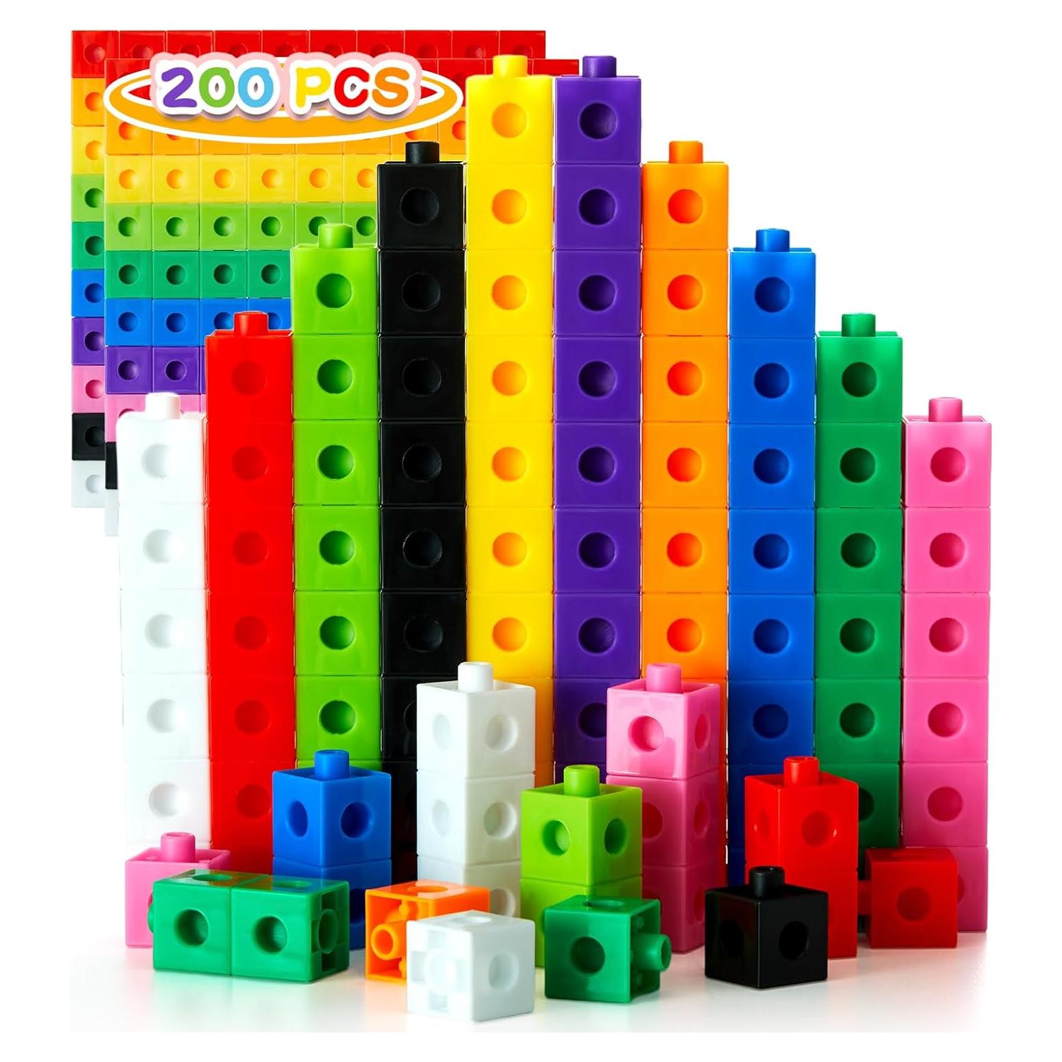 Conjunto de 200 Cubos Enlazables Matemáticos STEM 2 cm