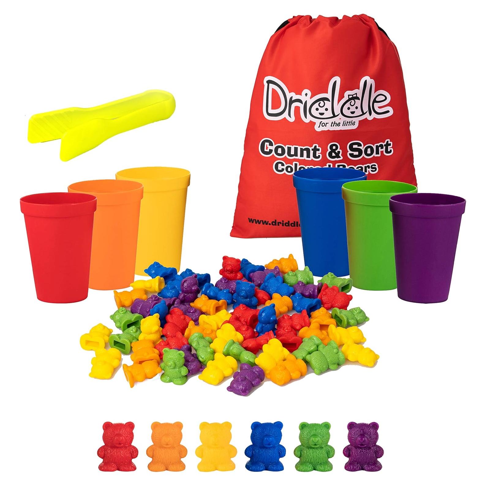 Ositos de Colores para Contar Driddle - 60 Piezas - Juguete Educativo