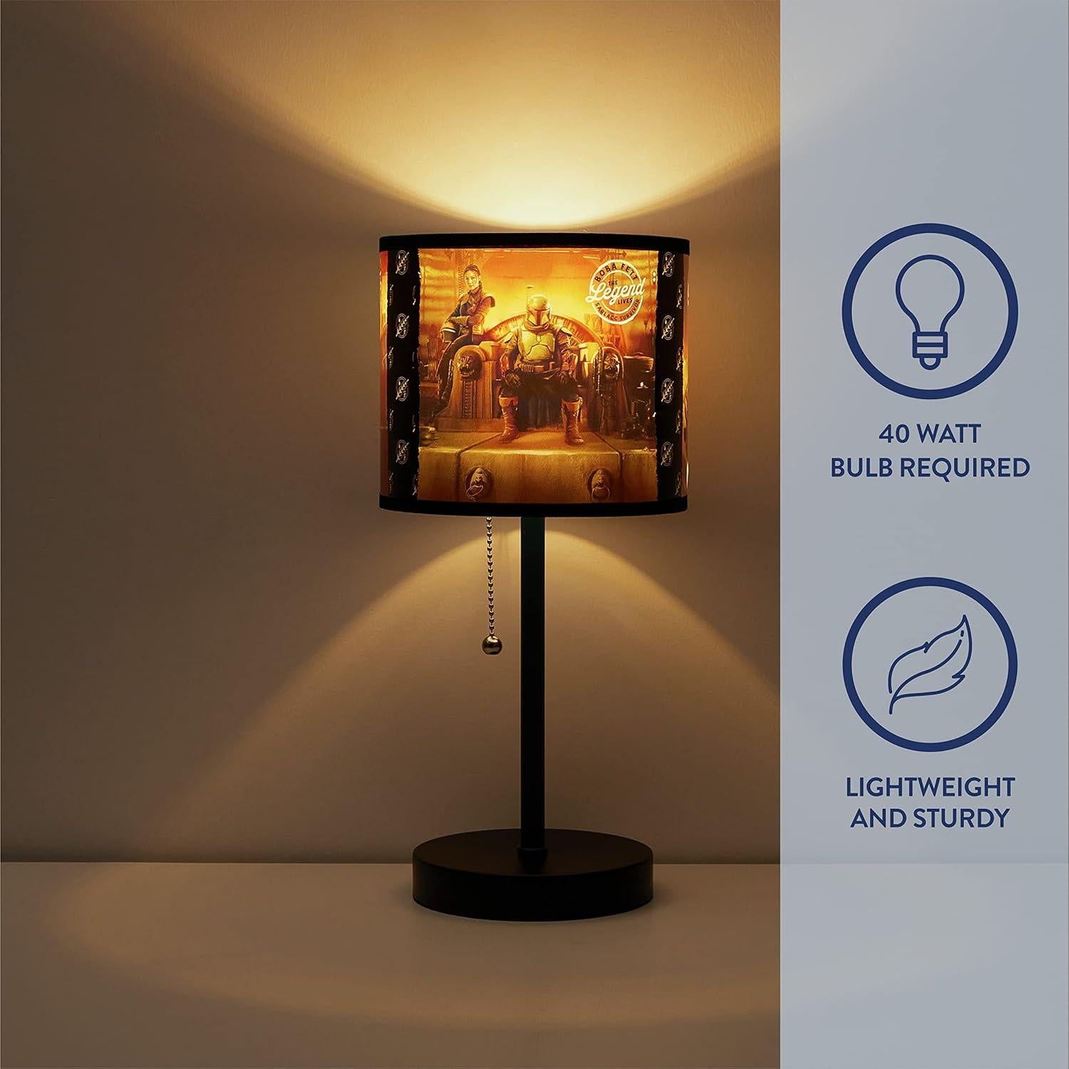 Lámpara de Mesa Star Wars Boba Fett Idea Nuova 38 cm