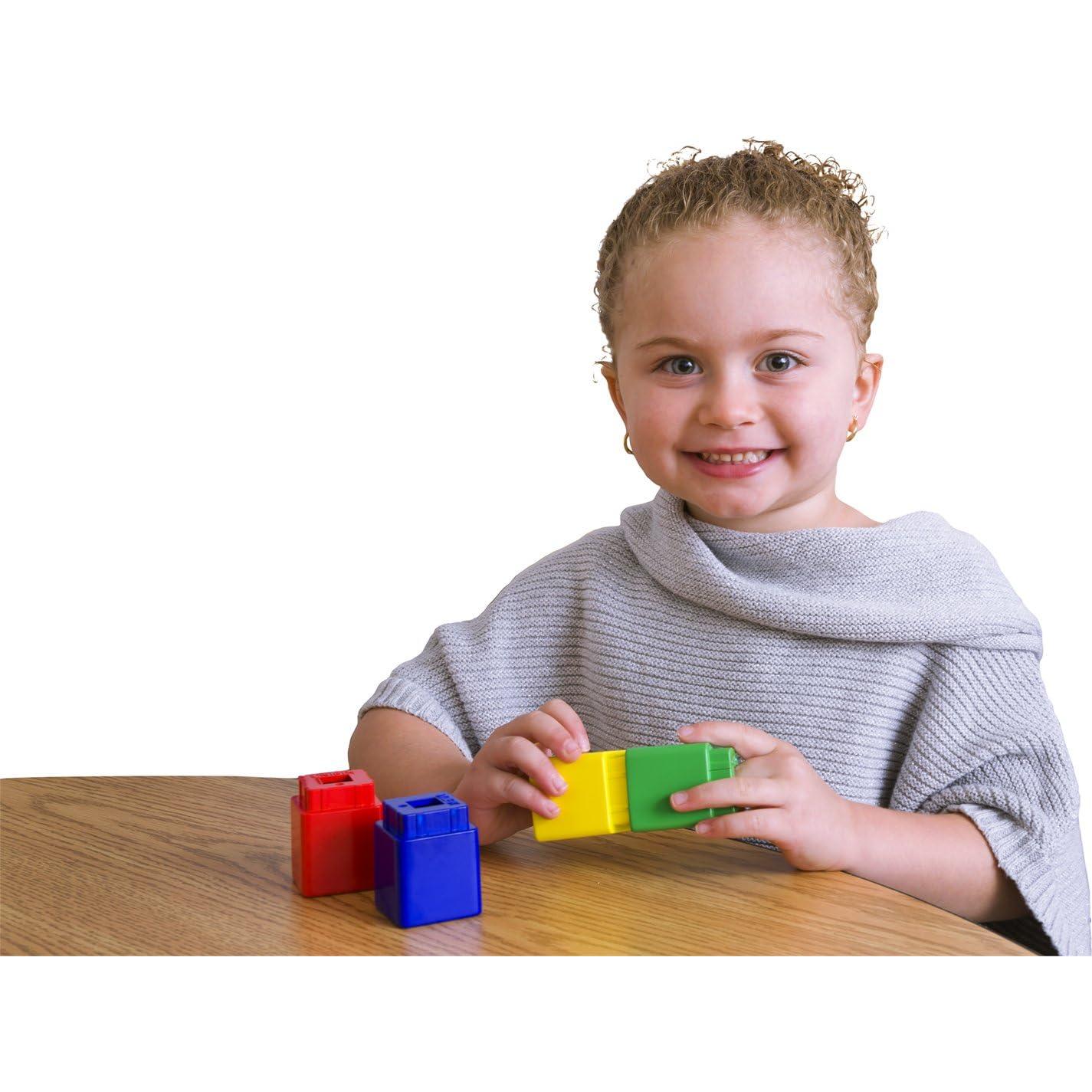 Cubos Unifix Jumbo Didax - Juego de 20, Multicolor, 3.81 cm