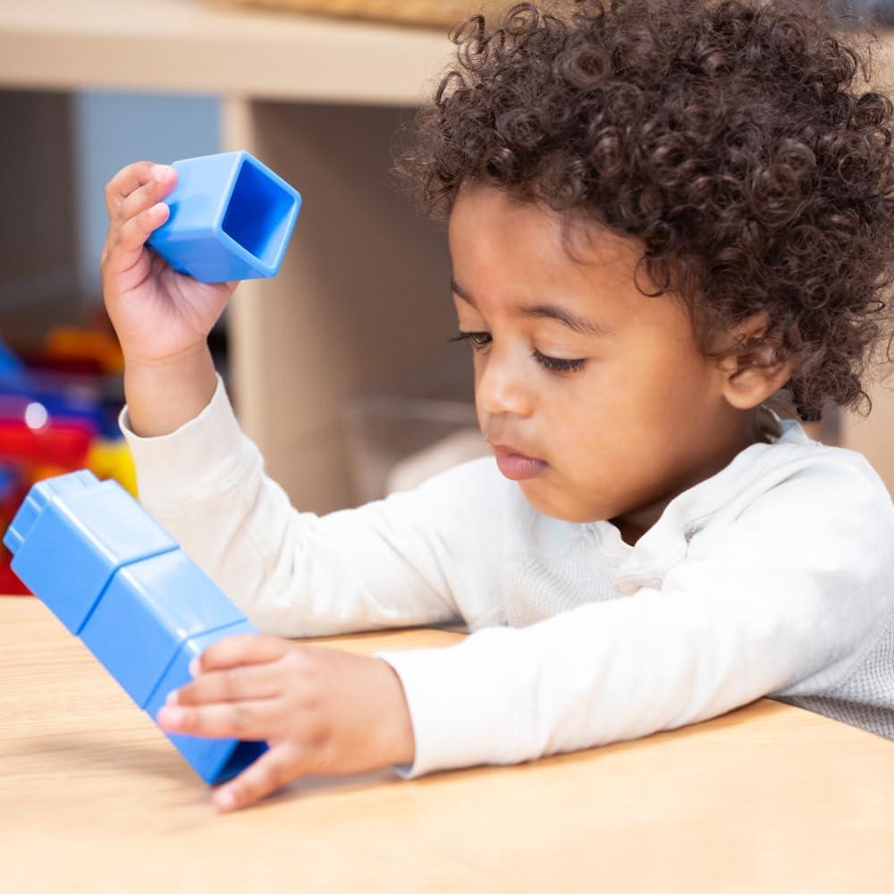 Cubos Unifix Jumbo Didax - Juego de 20, Multicolor, 3.81 cm