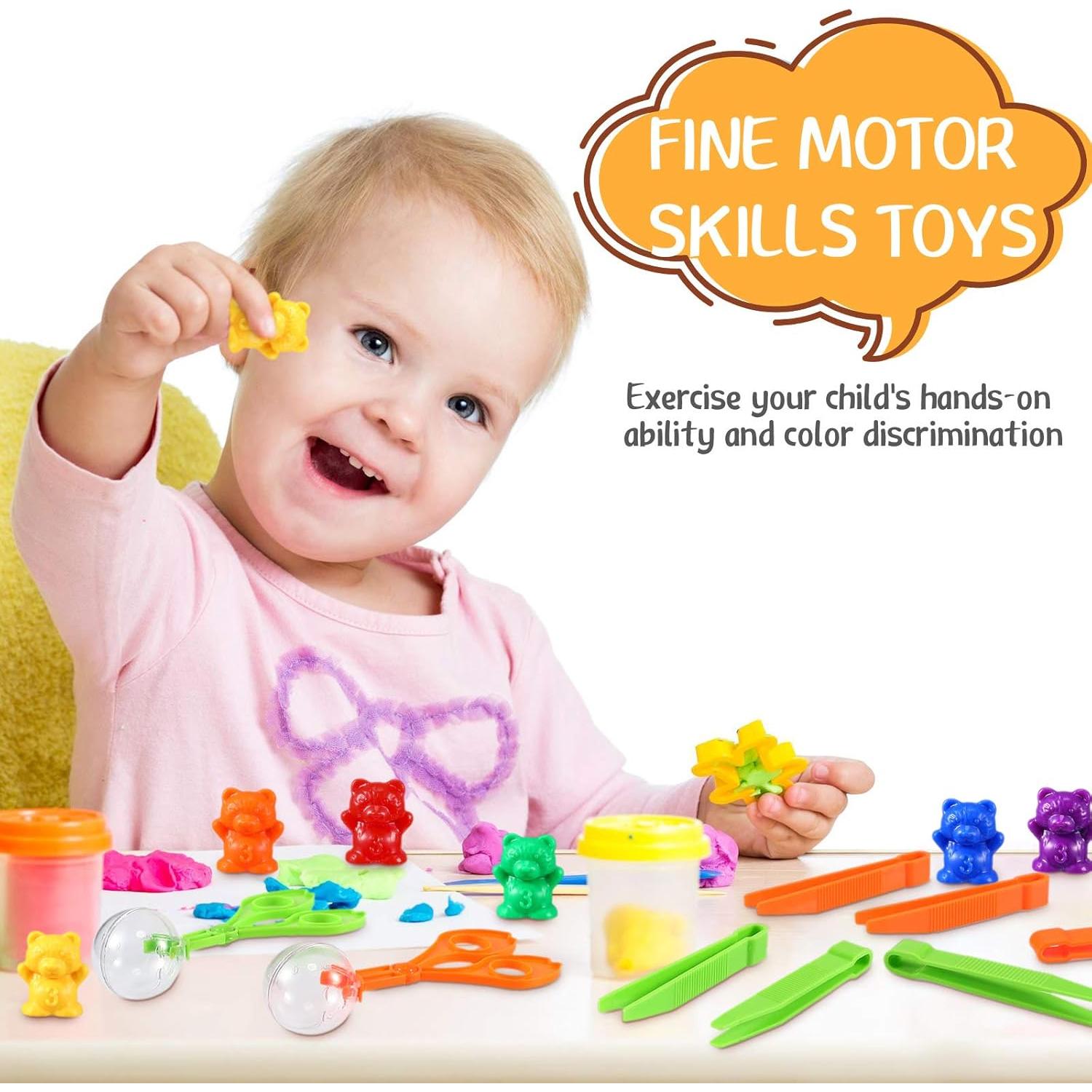 Juego de Clasificación y Conteo Skylety 74 Piezas Osos Arcoíris