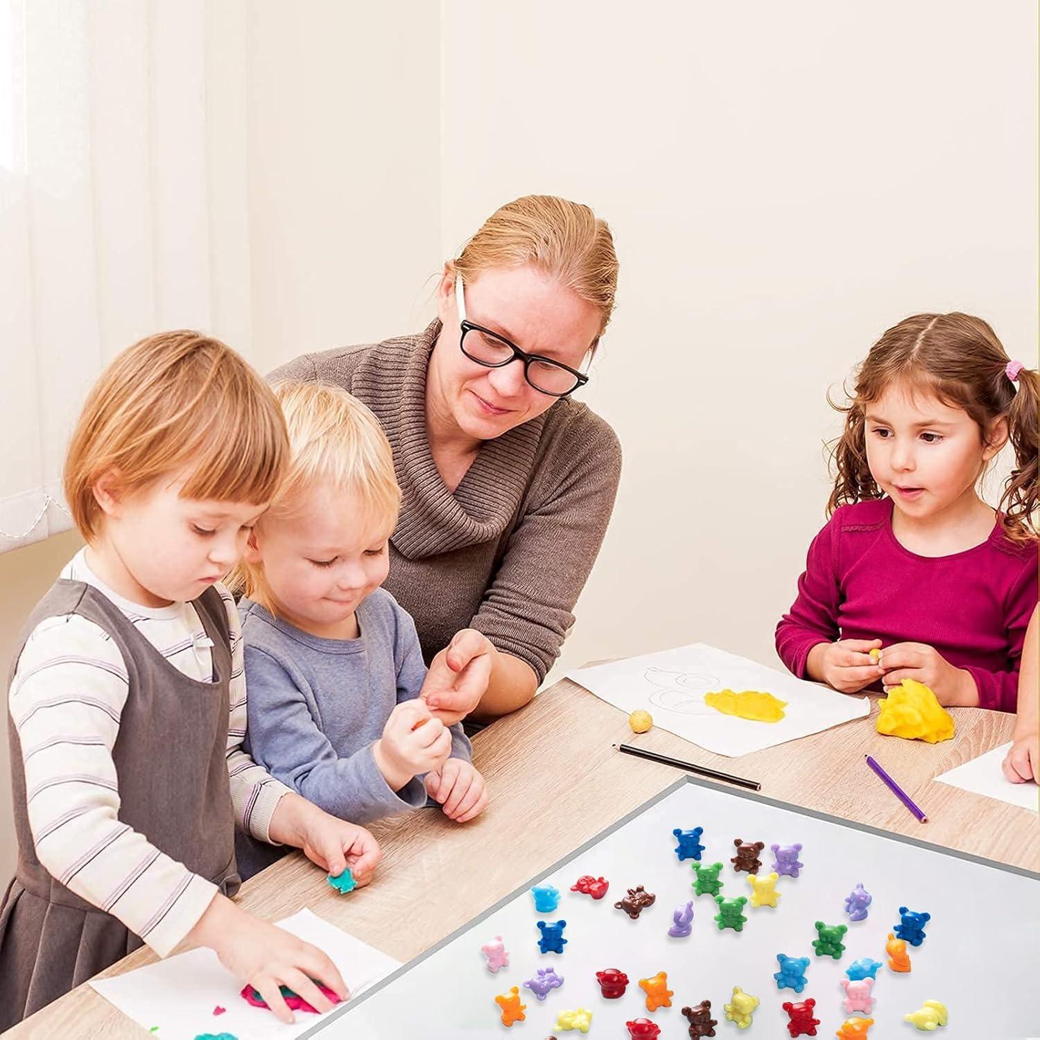 90 Ositos de Conteo de Colores XINHUIDALSQ - Mini Juguetes Matemáticos