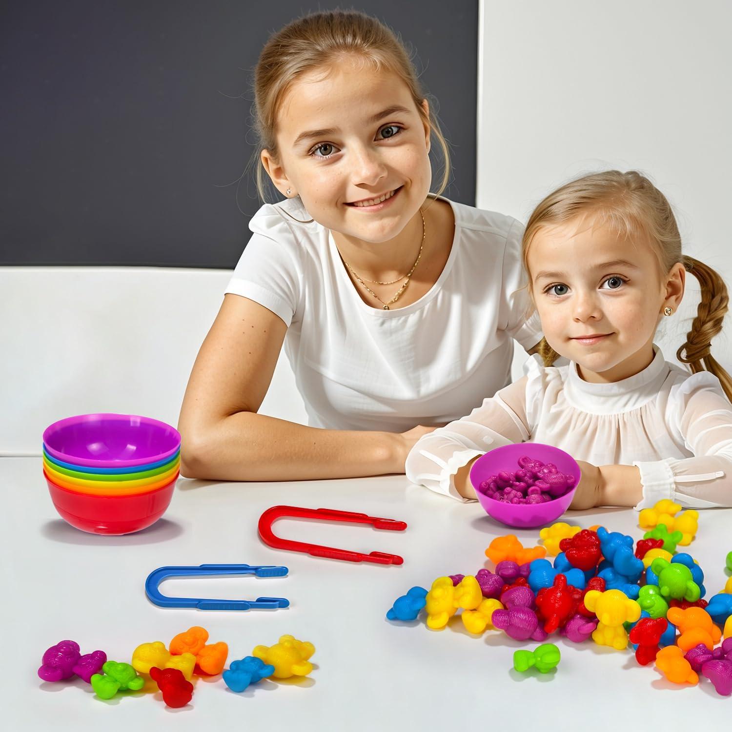 Juguetes de conteo Pairez Toys 60 koalas arcoíris educativos