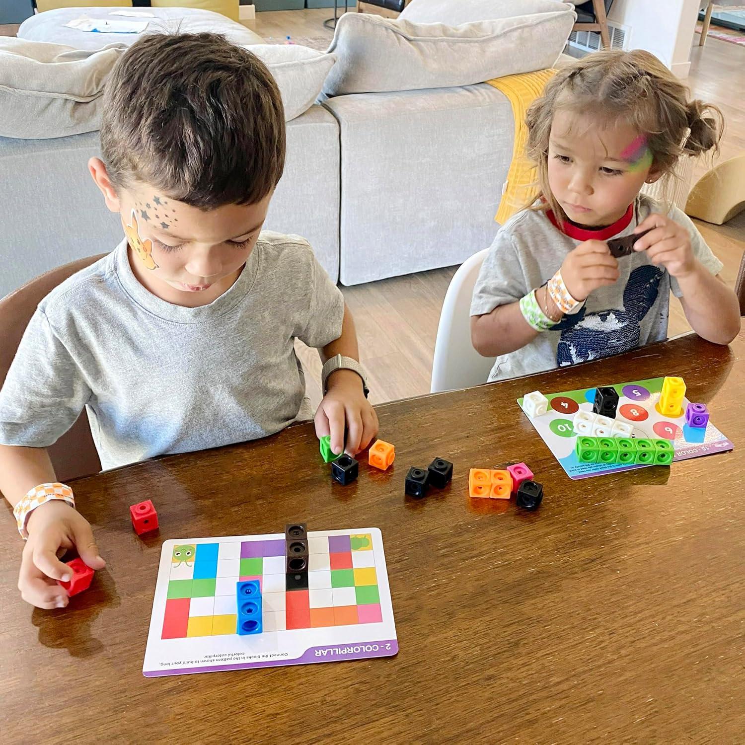 Bloques Matemáticos BenBen 100pcs con Tarjetas y Bolsa 3-8 años