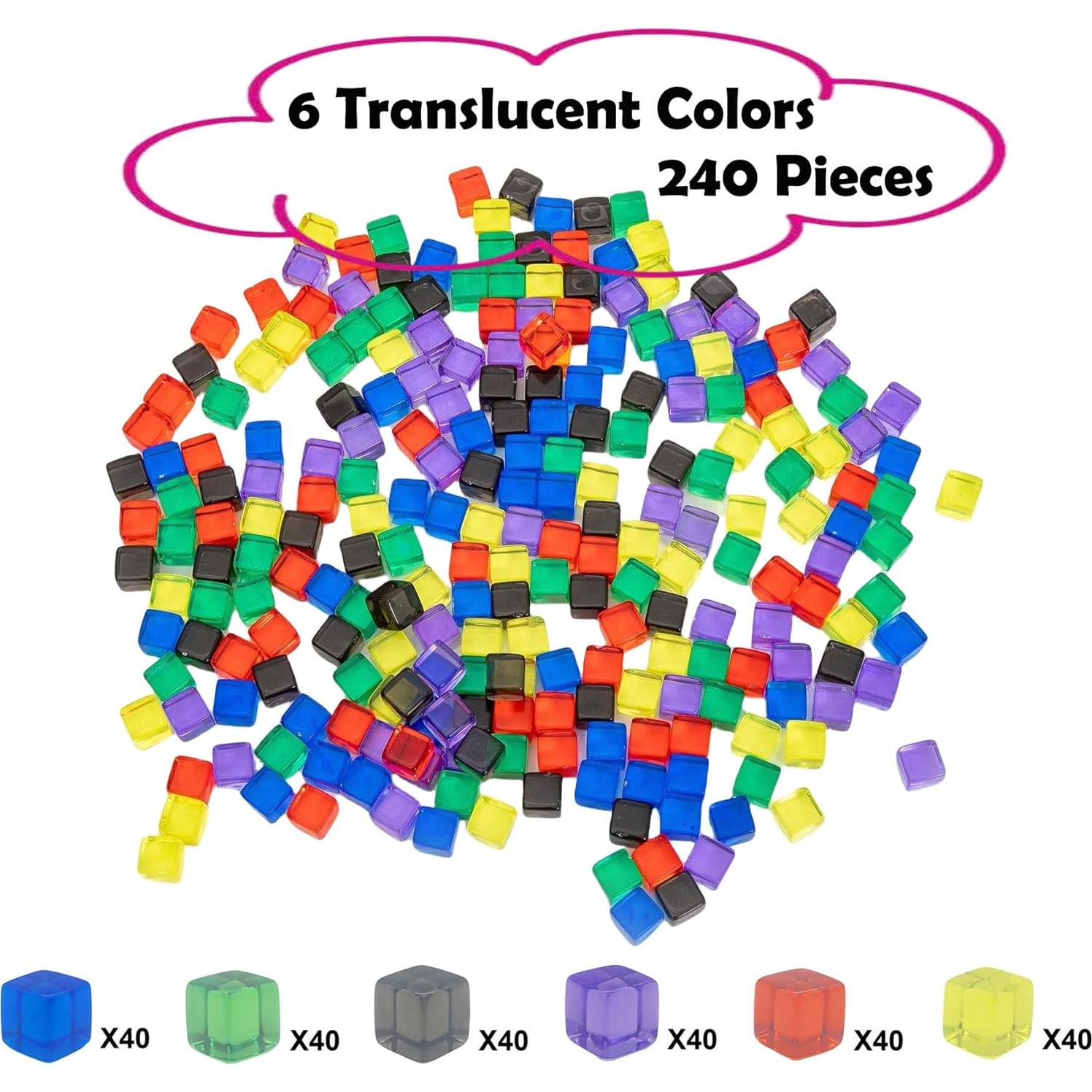 240 Cubos de Plástico para Contar y Clasificar AiFanS
