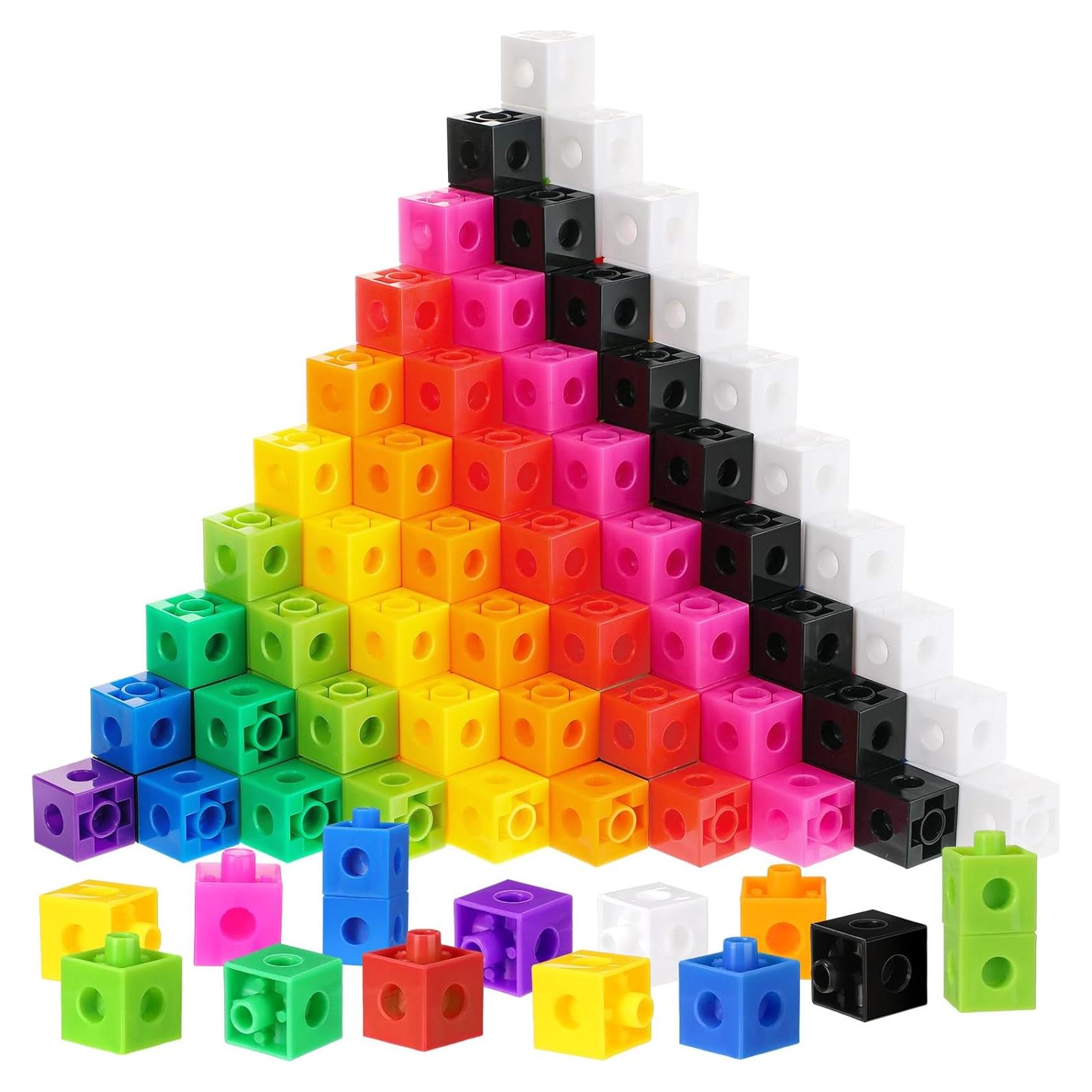 Cubos de Enlace Jenaai 200 Piezas Plástico Colorido 2 cm