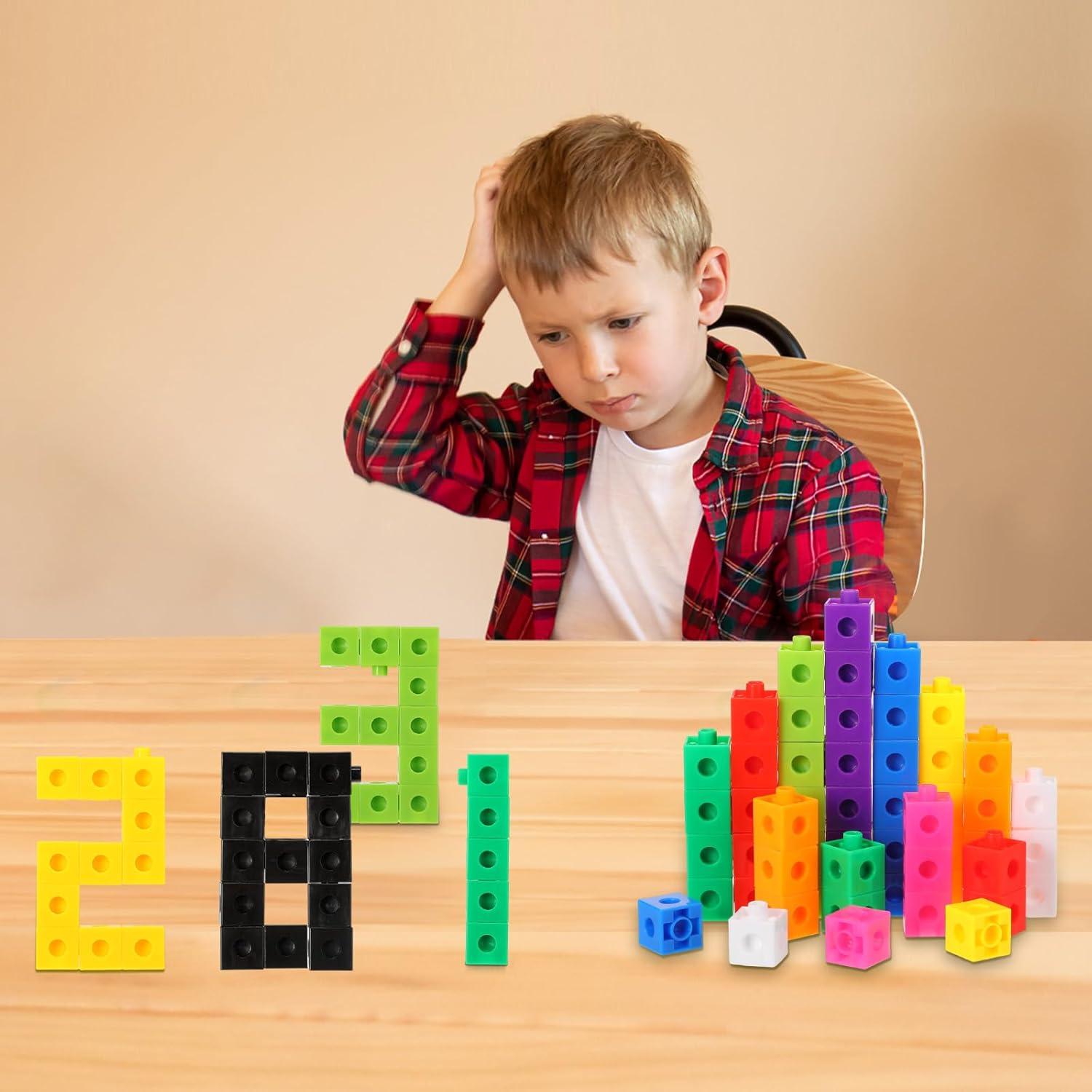 Cubos de Enlace Jenaai 200 Piezas Plástico Colorido 2 cm