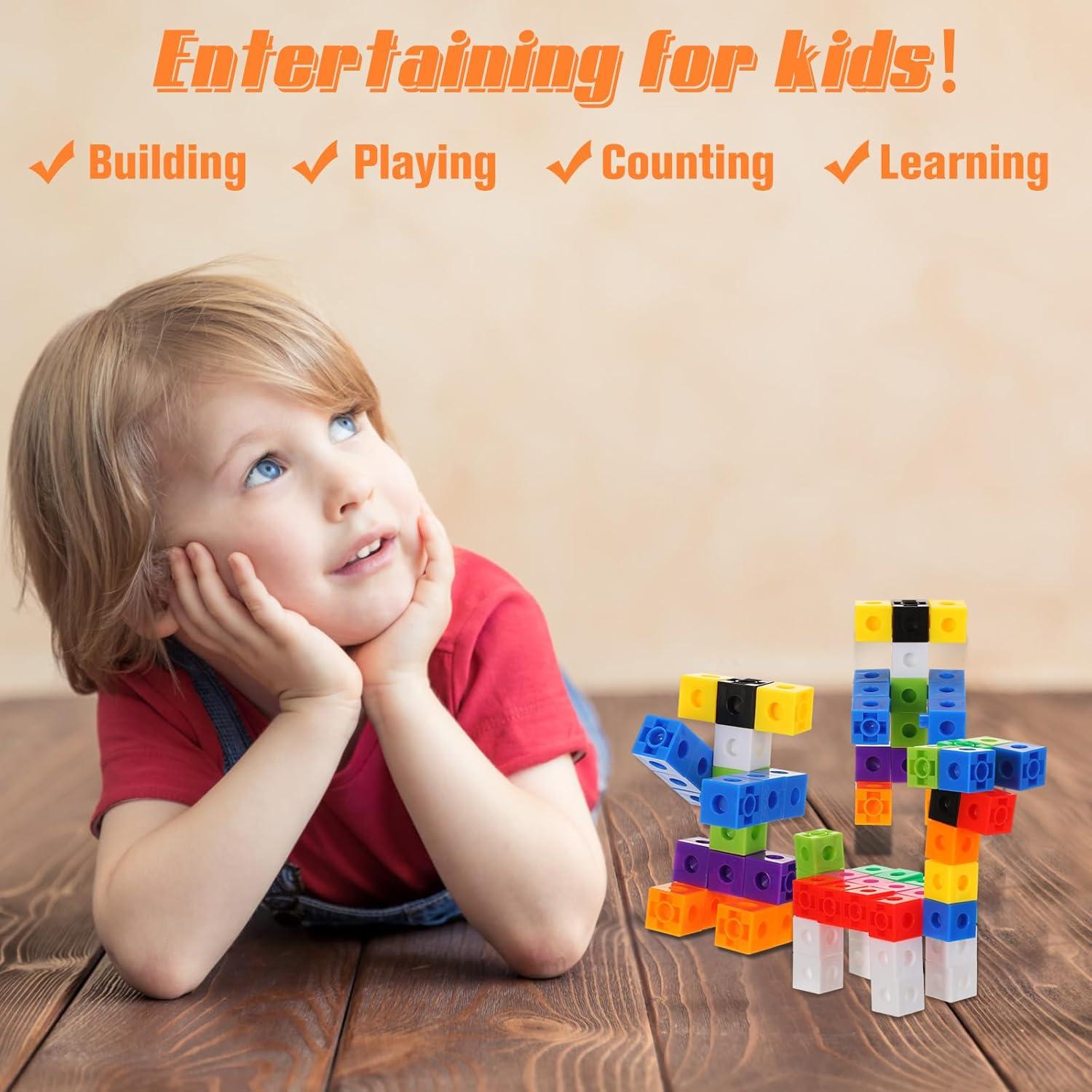 Cubos de Enlace Jenaai 200 Piezas Plástico Colorido 2 cm