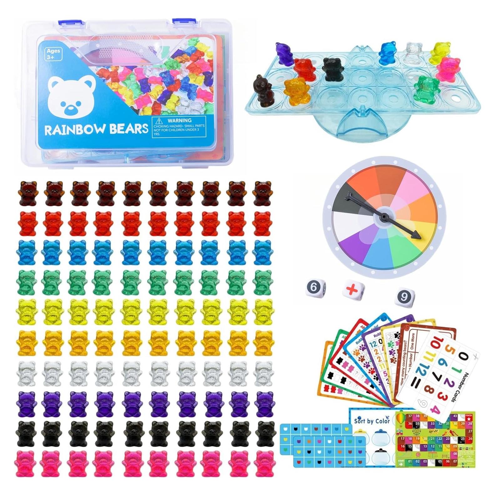 100 Contadores de Oso Transparentes Odoorgames para Niños