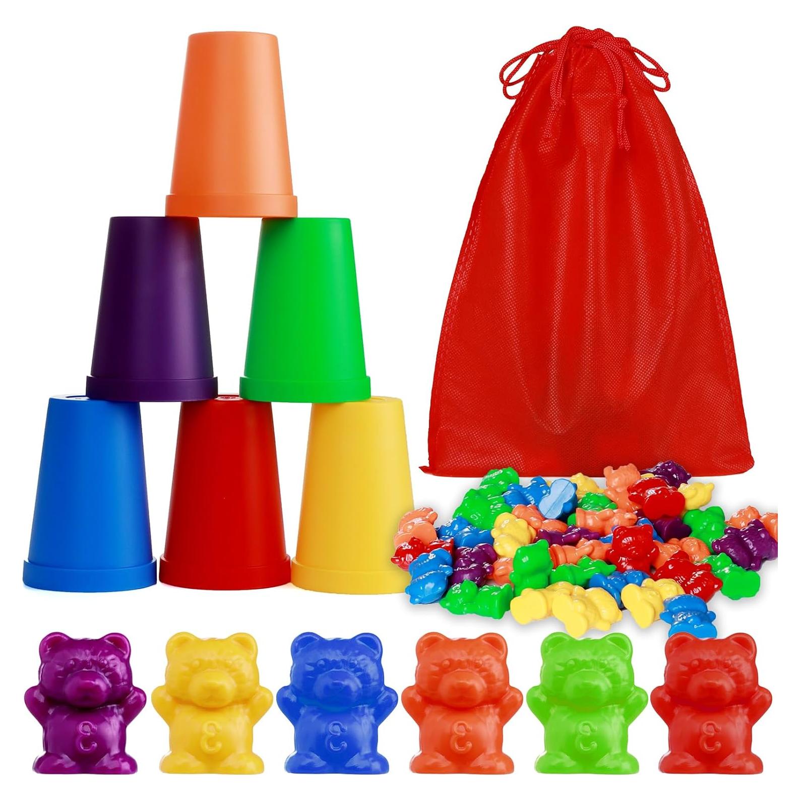 Juego de Clasificación de Osos Arcoíris Jeffbaubl 67 Piezas