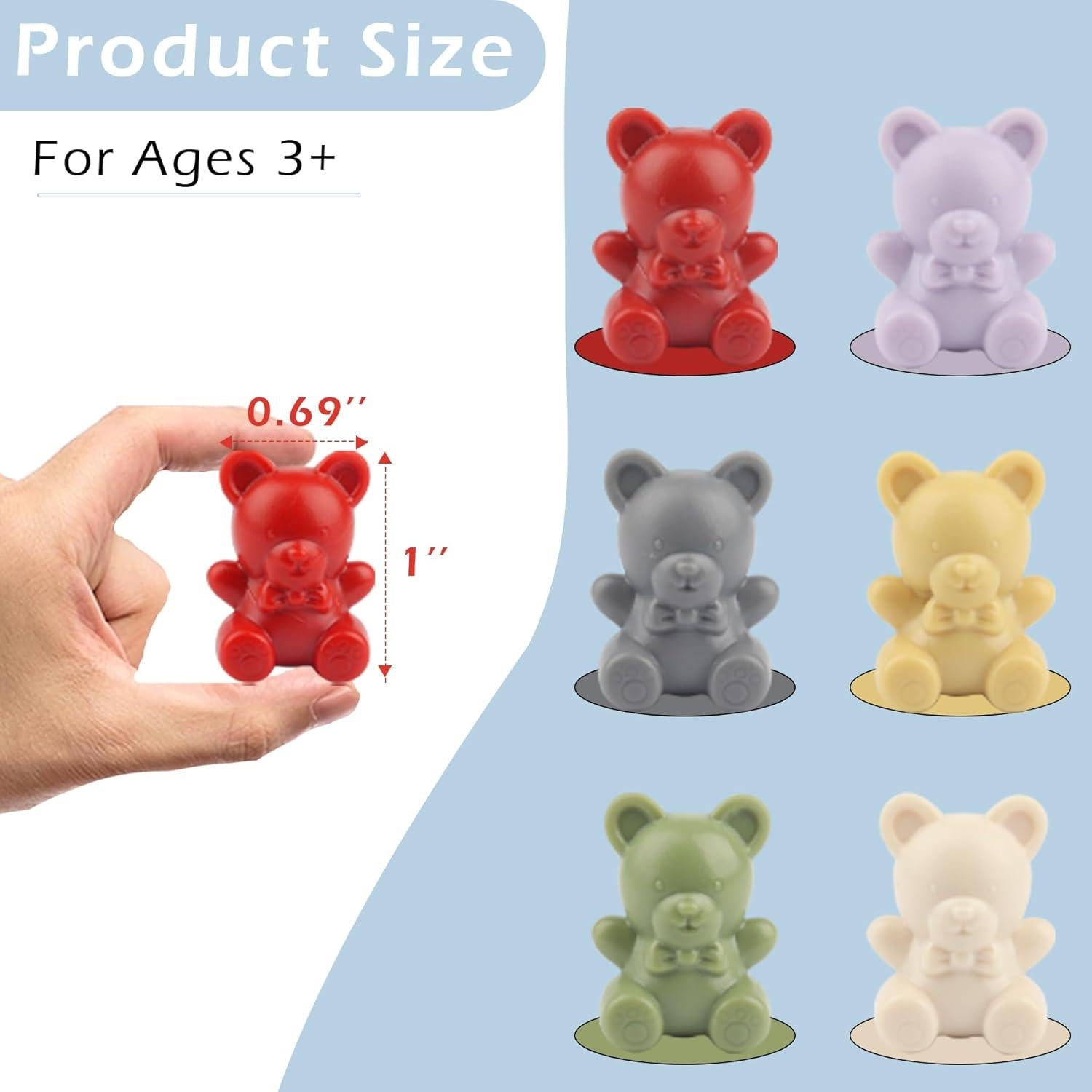 Conjunto de 60 Osos Contadores Zalmoxe para Niños 3+ Años